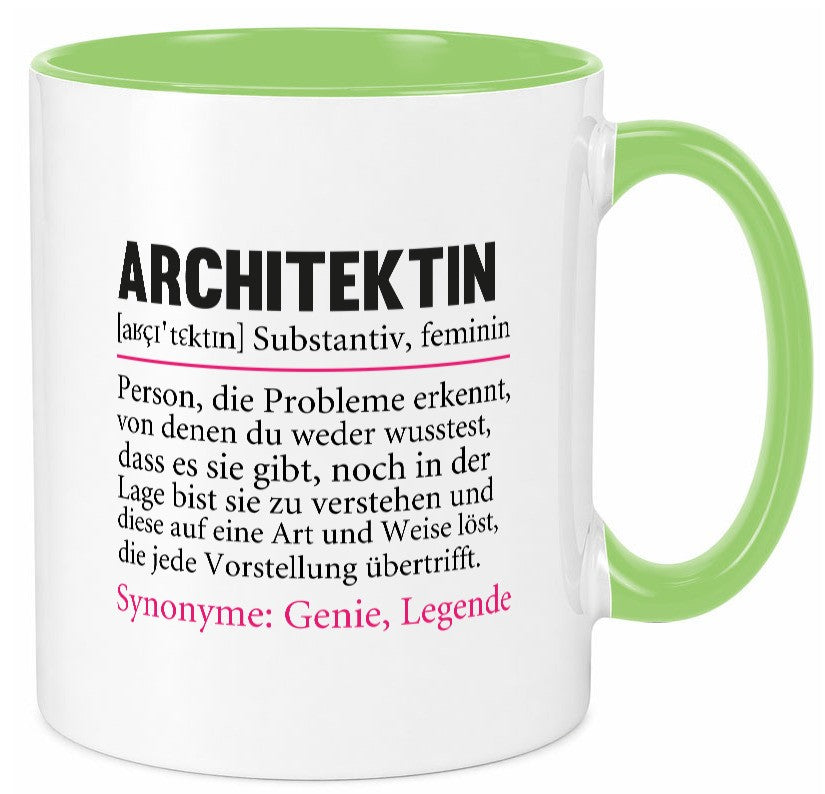 Architektin | witziger Spruch Architektur Büro Humor Arbeit Kollegen Tasse