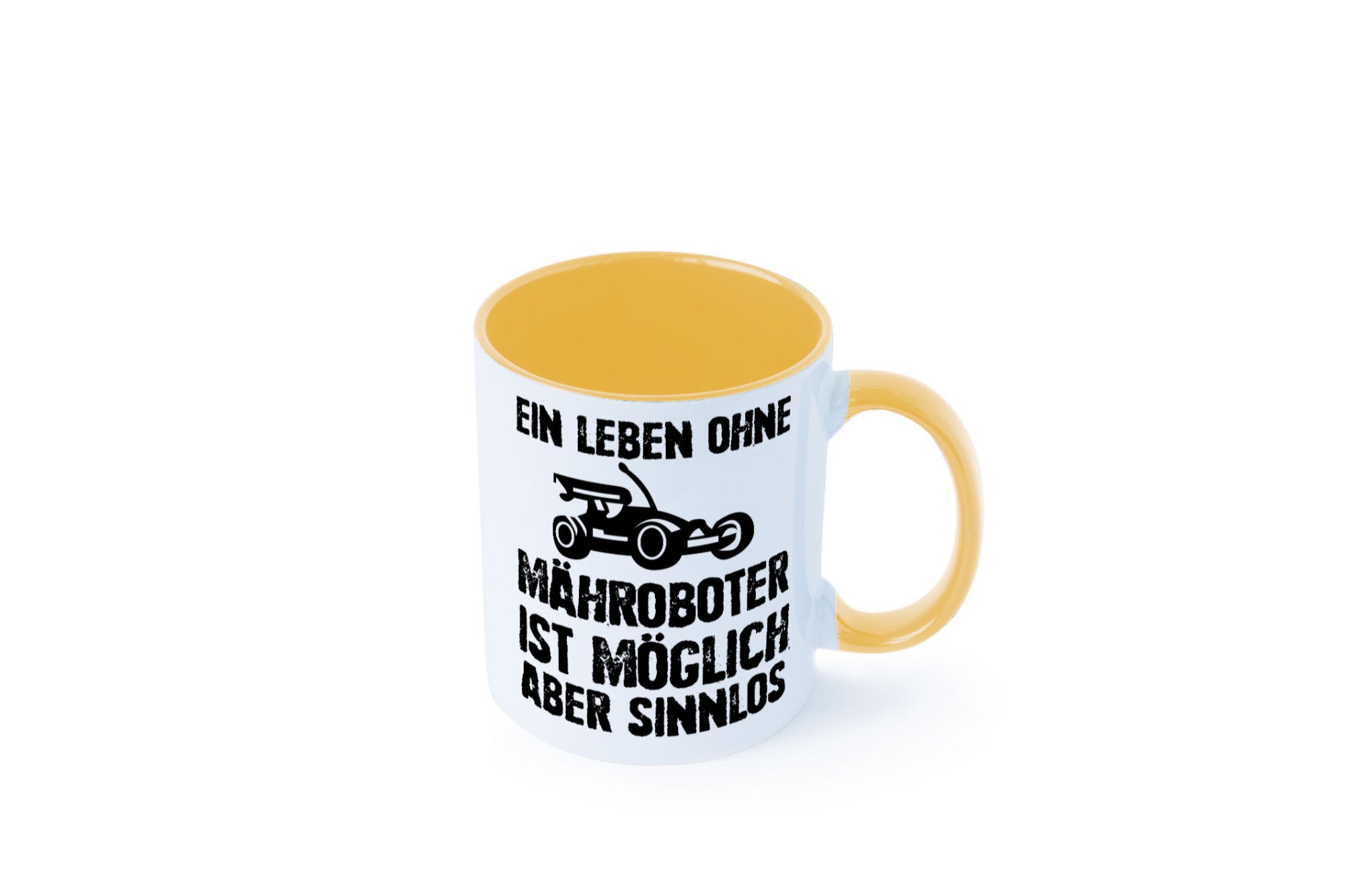 Leben oihne Mähroboter, möglich, aber sinnlos | Garten Geschenkidee Humor Tasse