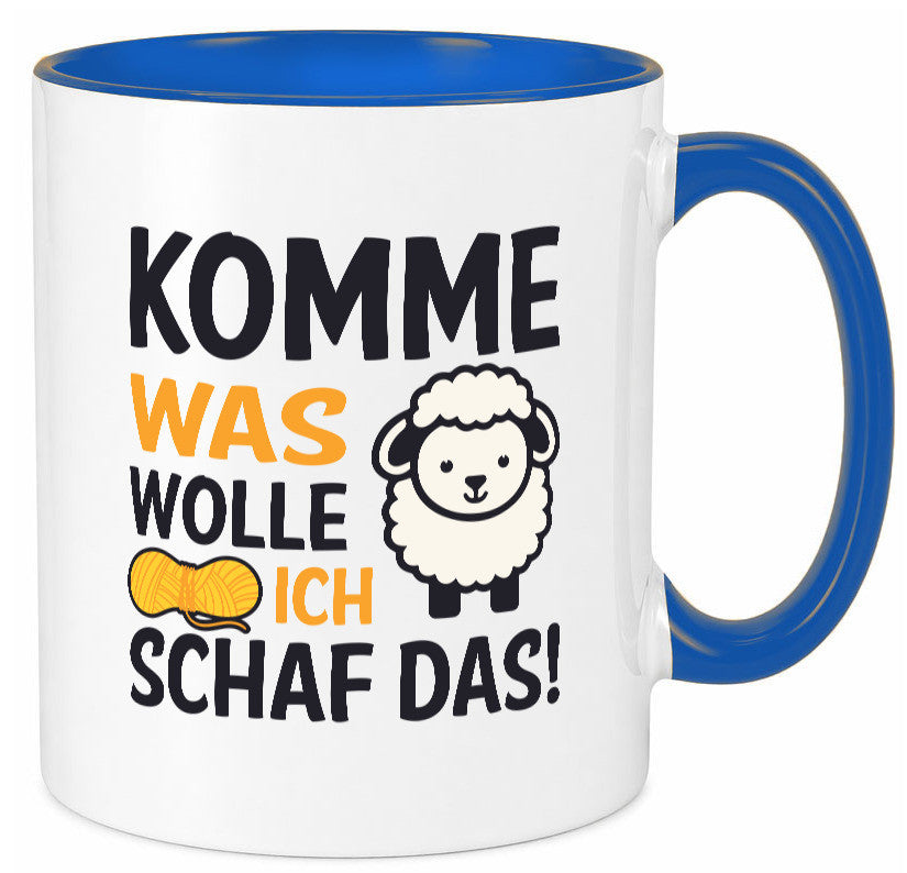 Komme was wolle, ich schaf das | Wolle Humor Geschenkidee Tasse