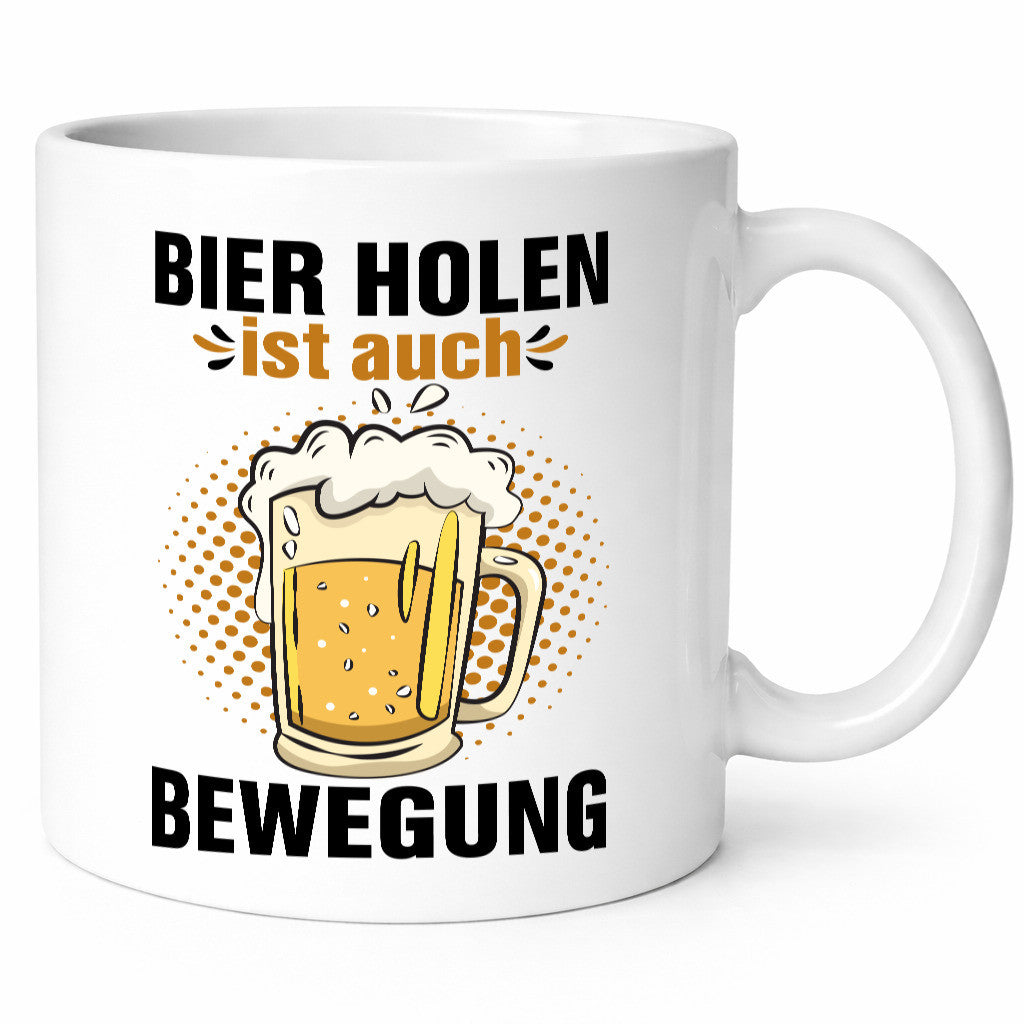 Bier holen ist auch Bewegung | vatertag Männer Humor Familie Geschenkidee Tasse