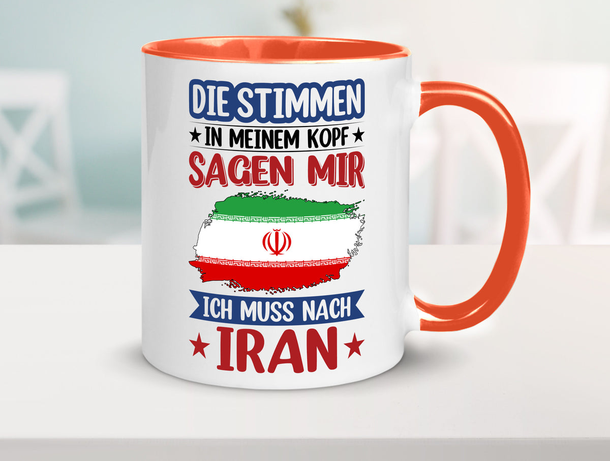 Iran | Urlaub Stimmen in meinem Kopf Traumland Humor Geschenkidee Tasse