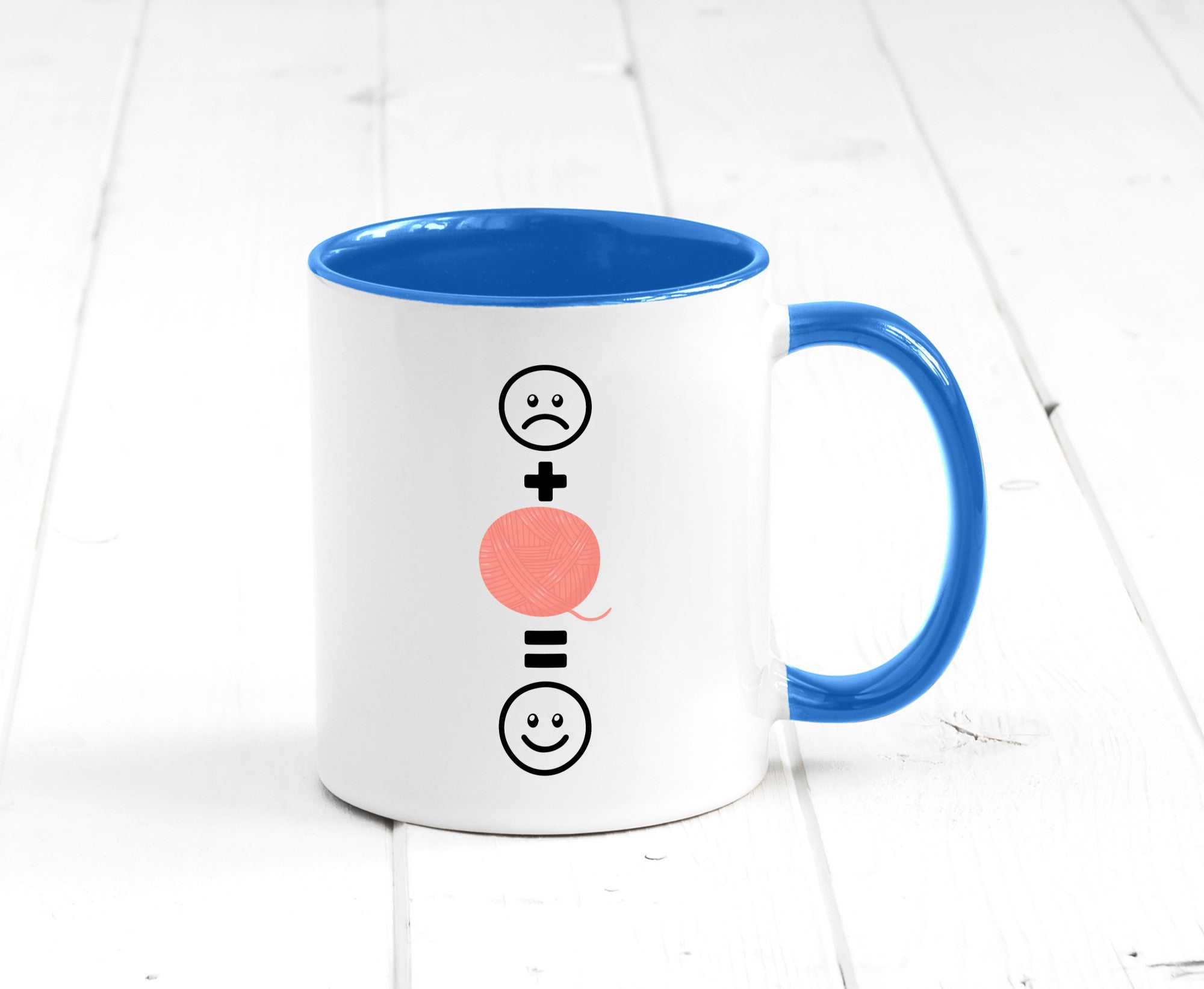 Wolle | Häkeln |Glücklich Geschenk Humor Geschenkidee lustiger Spruch Tasse