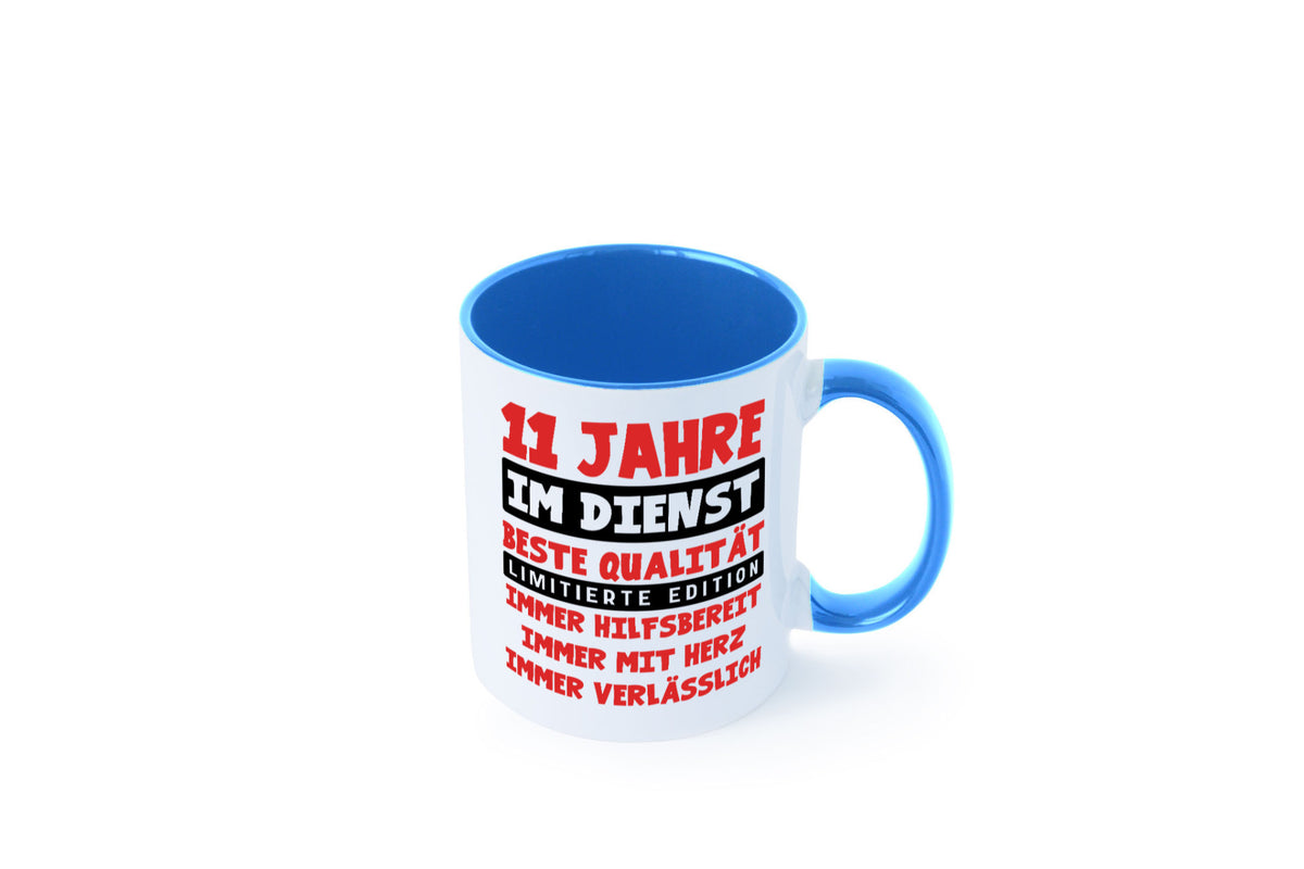 11 Jahre im Dienst | Jubiläum Arbeit v9 Geschenkidee Kollegen Büro Humor Tasse