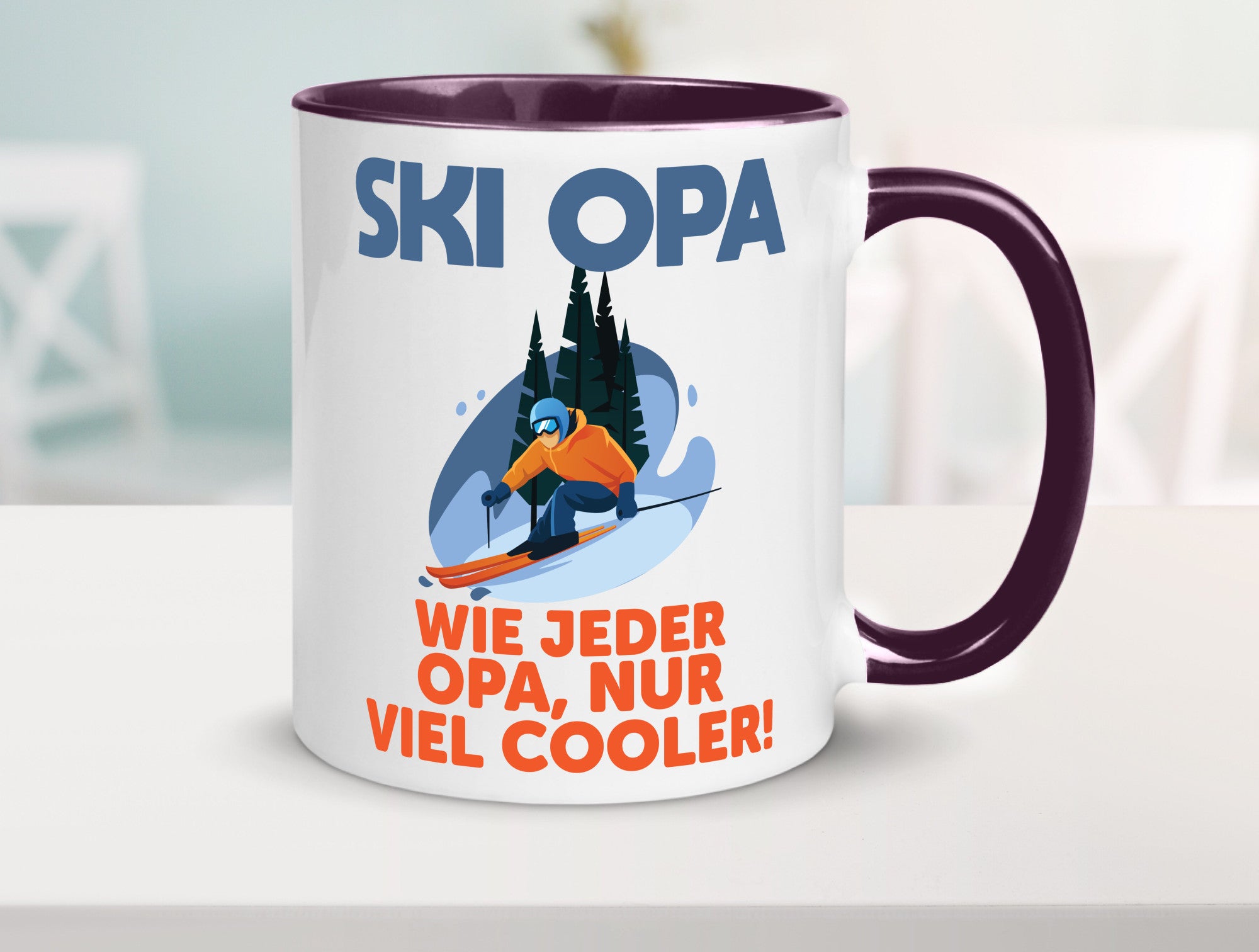 Ski Opa, normal, nur cooler | Skifahrer Bäume Schnee Geschenkidee Familie Humor