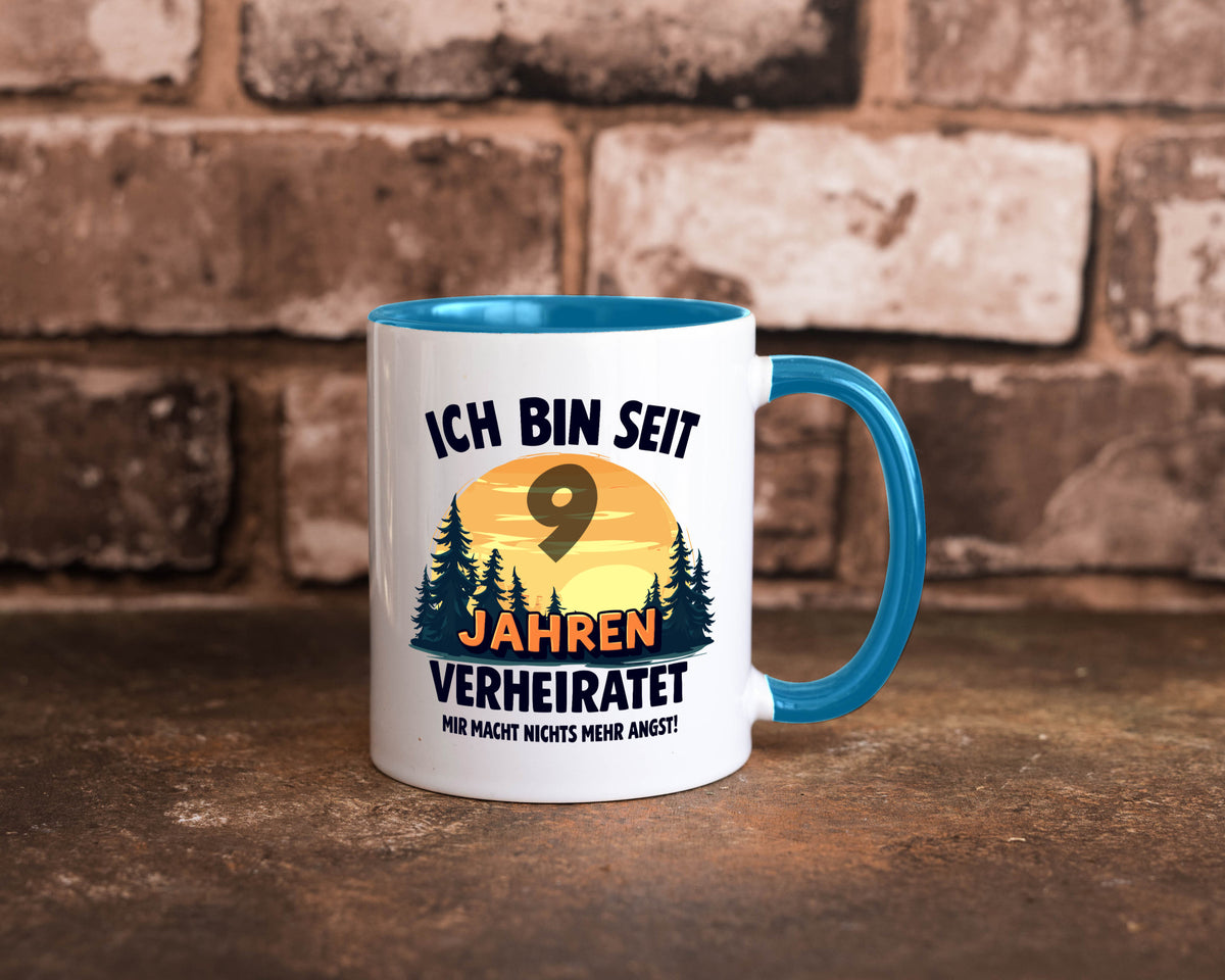 Ich bin Verheiratet | 9. Hochzeitstag Ehepaar v2 Geschenkidee Humor Tasse