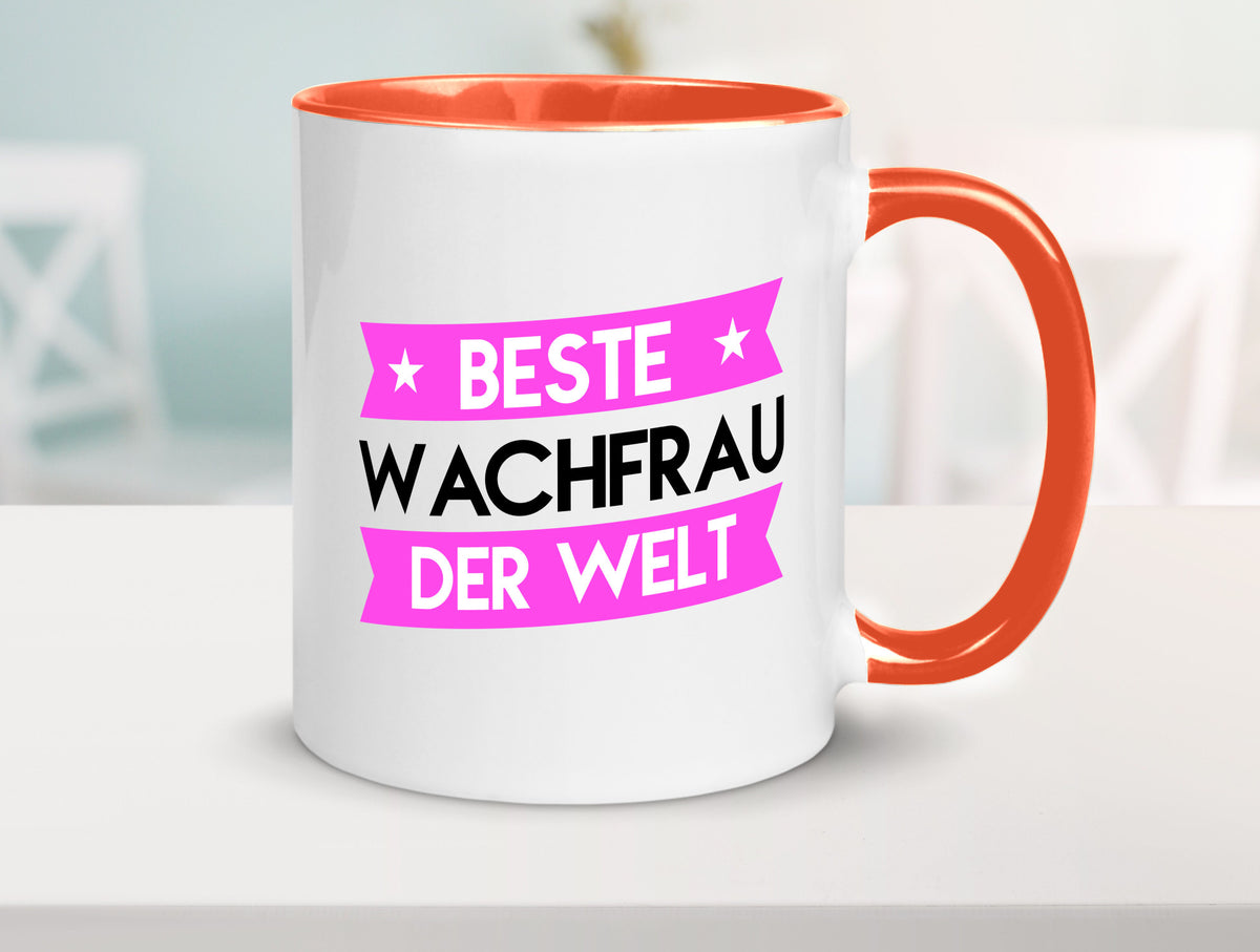 Beste Wachfrau | Wachpersonal Nachtwächter Humor Geschenkidee Tasse