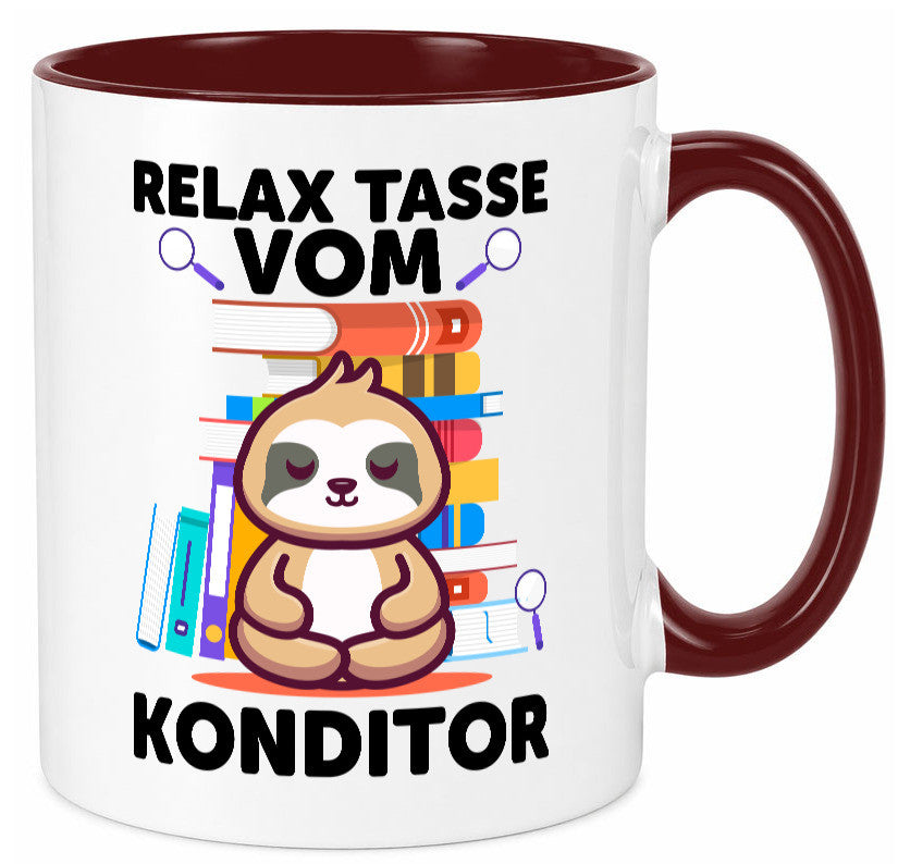 Relax Tasse: Konditor | Konditorei lustiger Spruch Geschenk Humor Geschenkidee
