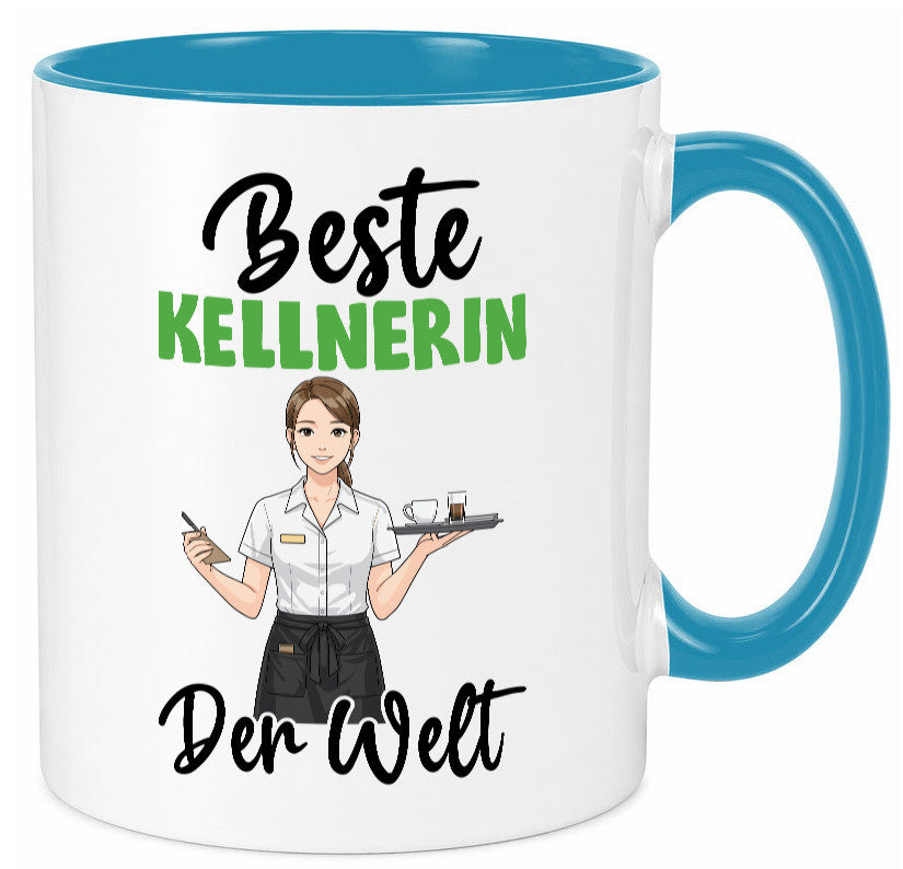 Beste Kellnerin | Beruf kellnern Bedienung v2 Humor Arbeit Kollegen Büro Tasse
