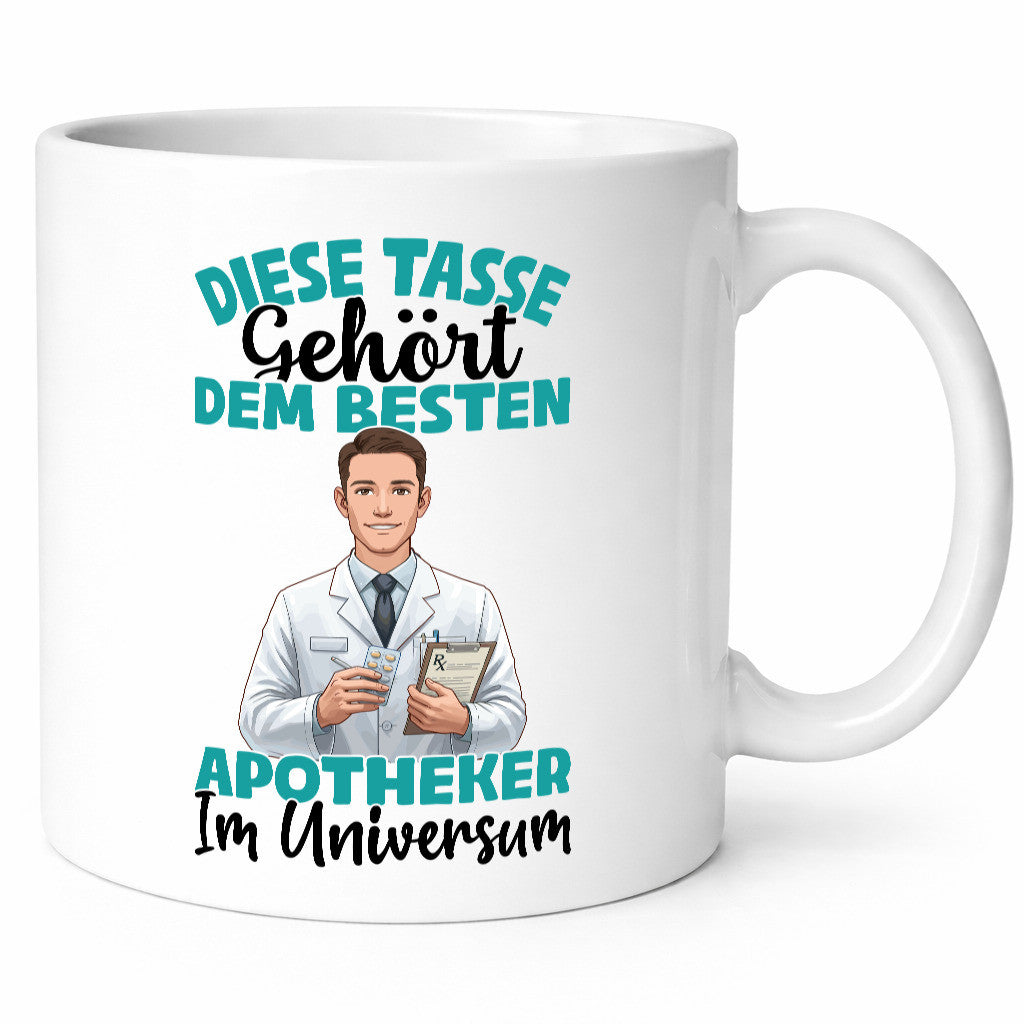 Im Universum: Apotheker | Apotheke Pharmazie Geschenkidee Humor Tasse