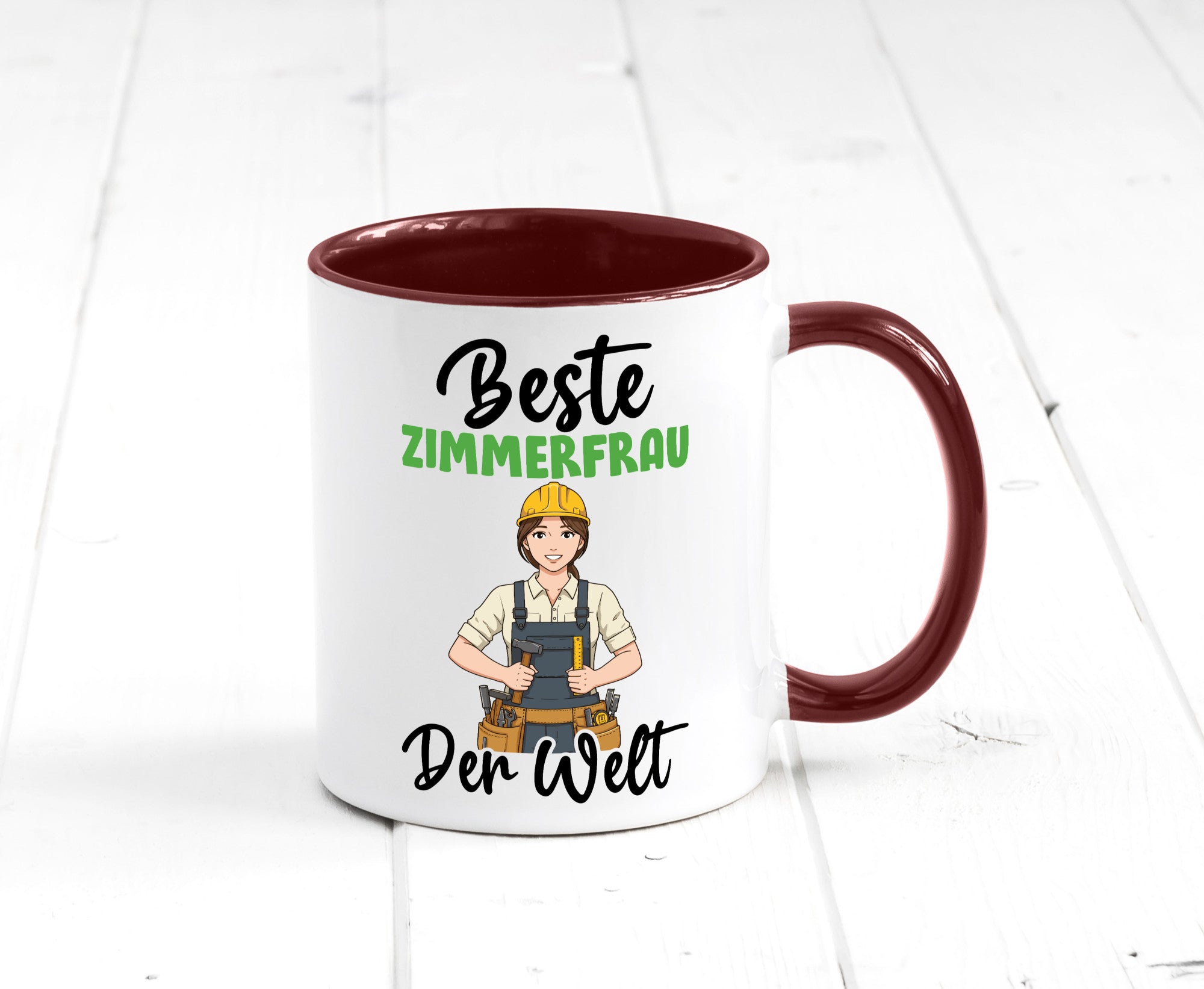 Beste Zimmerfrau| Holzbau | Handwerkerin v2 Geschenk Humor Geschenkidee