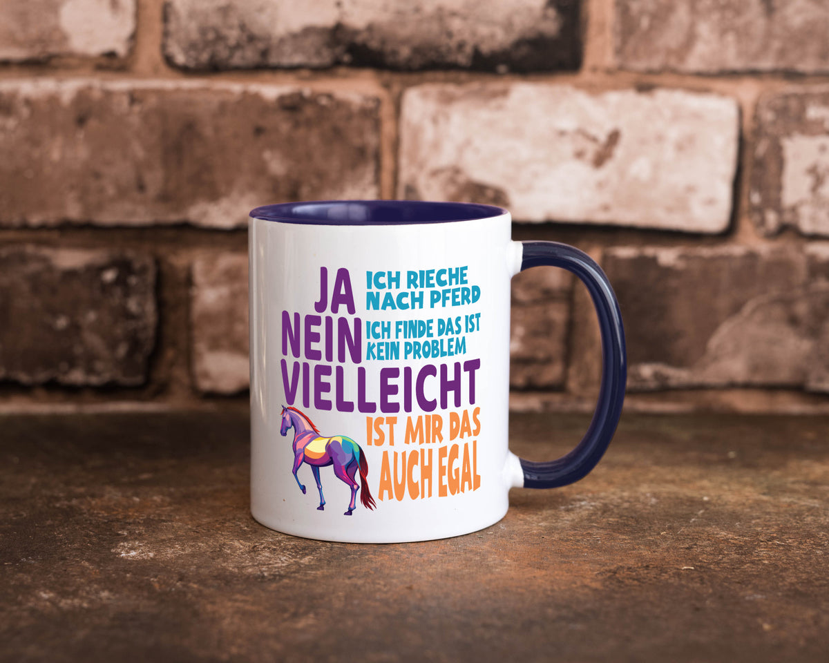 Ja ich Rieche nach Pferd | Reiten Pferdestall lustiger Spruch Geschenk Humor Tasse