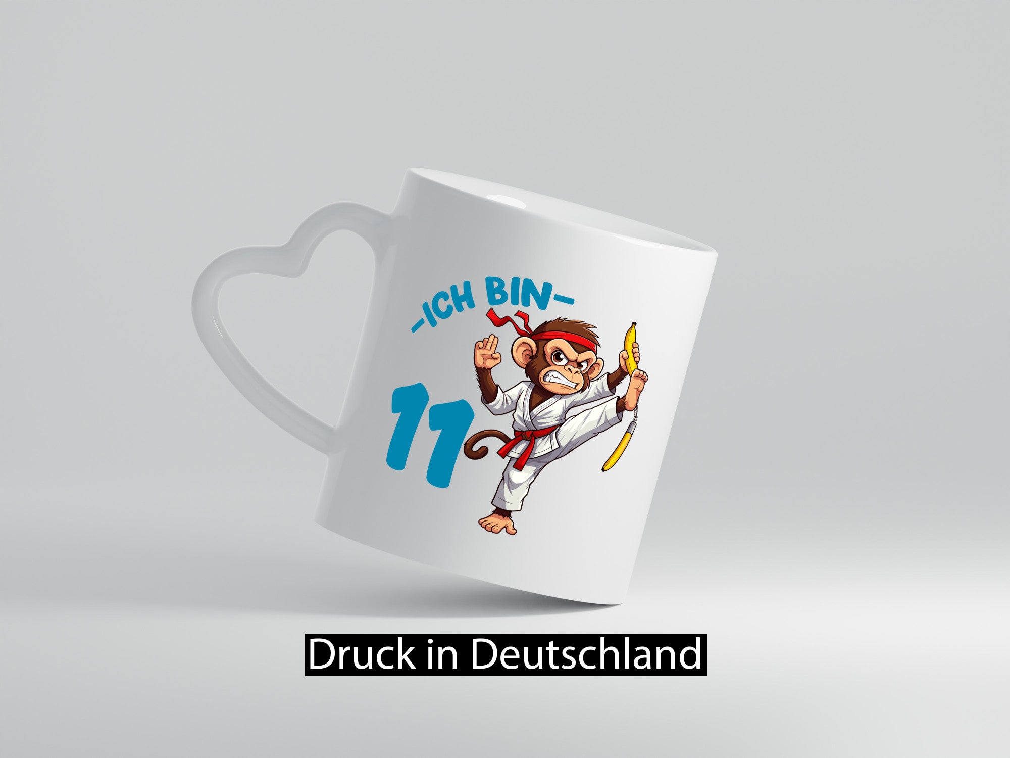 Ich bin 11 | 11. Geburtstag Karate Kampfsport Affe Geschenkidee Humor Tasse