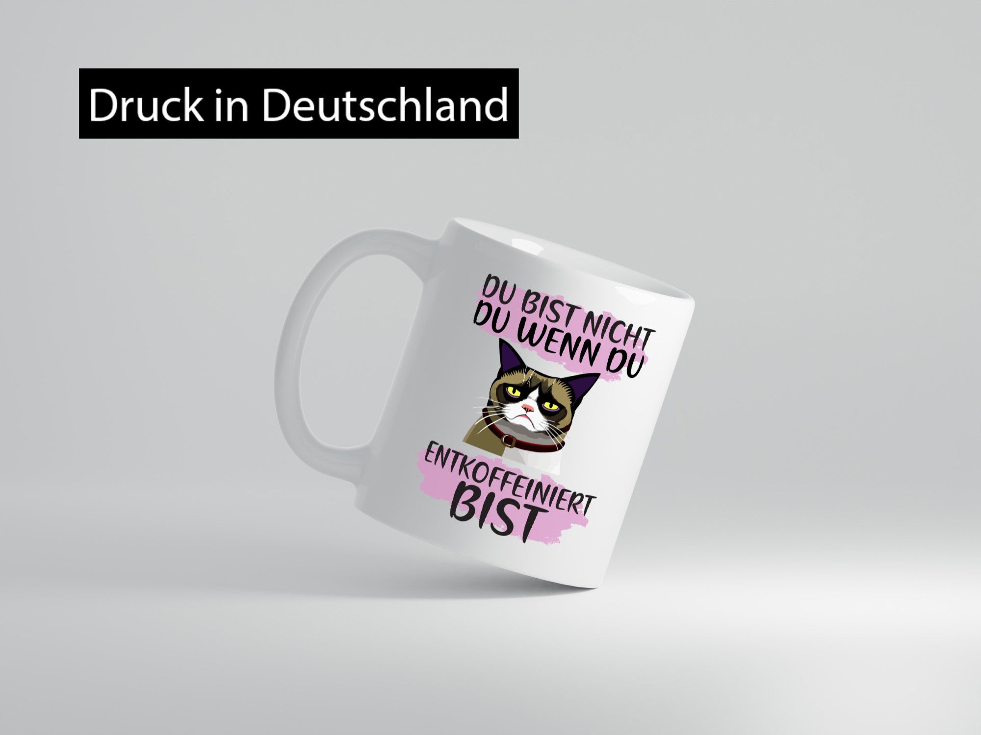 Spruch Tasse | Morgenmuffel Katze Entkoffeiniert lustig Tierliebhaber Humor