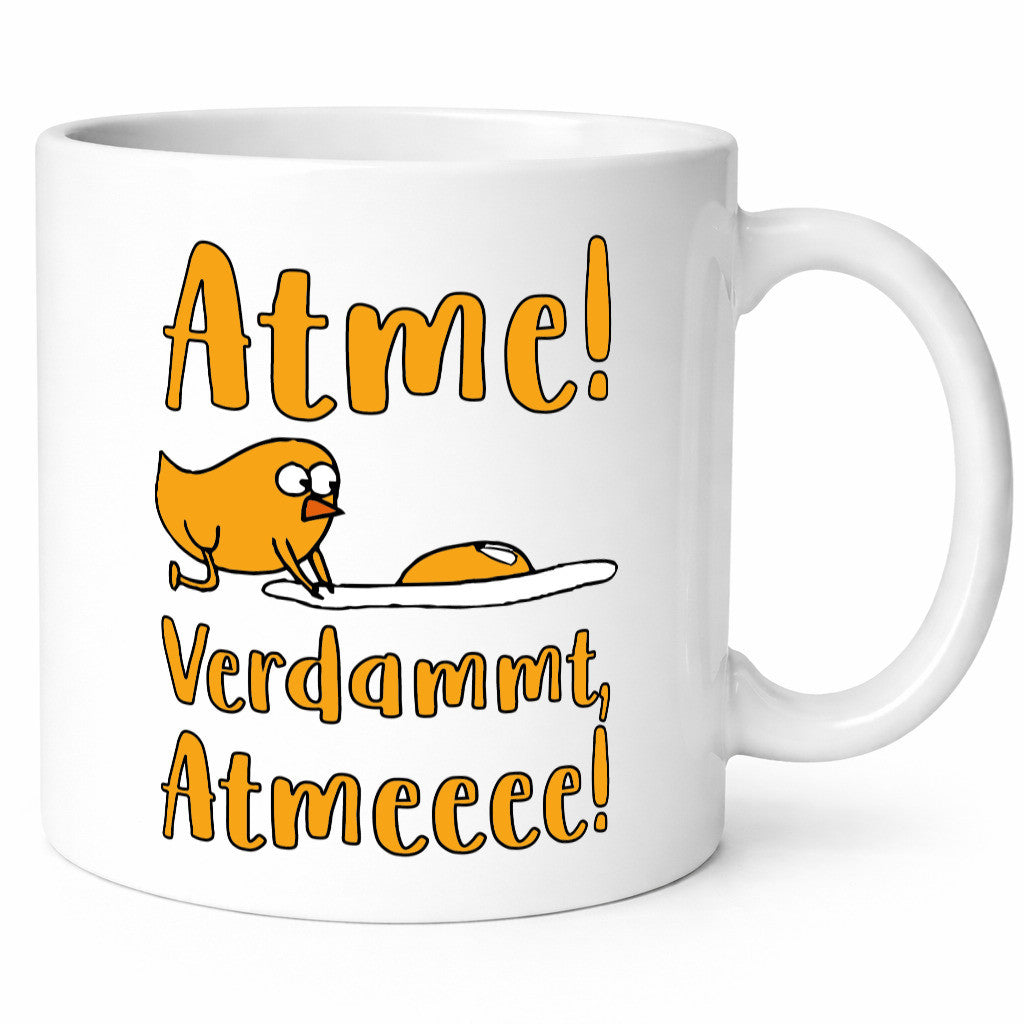 Atme verdammt | Humor Küken lustiger Spruch Geschenkidee Tasse
