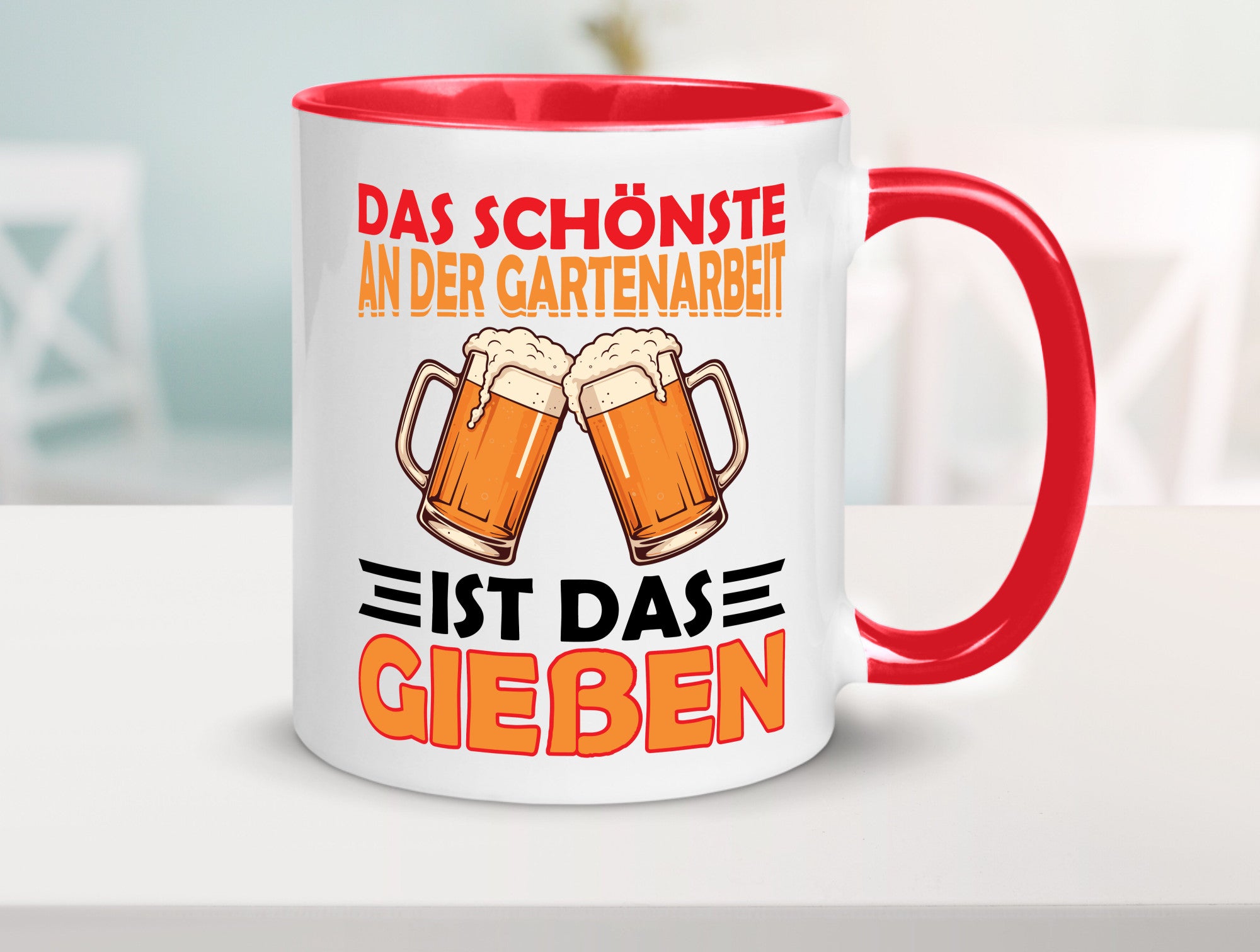 Das schönste an gartenarbeit ist Gießen | Biertrinker Geschenkidee Arbeit