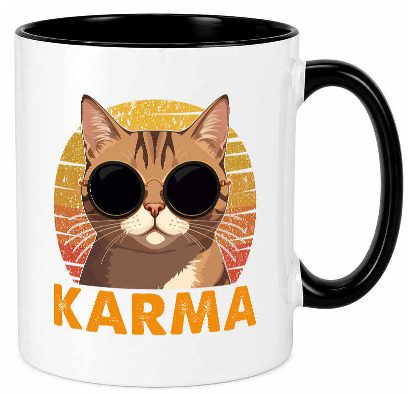 Vintage Katze | Karna Coole lustiger Spruch Geschenk Tierliebhaber Humor Tasse