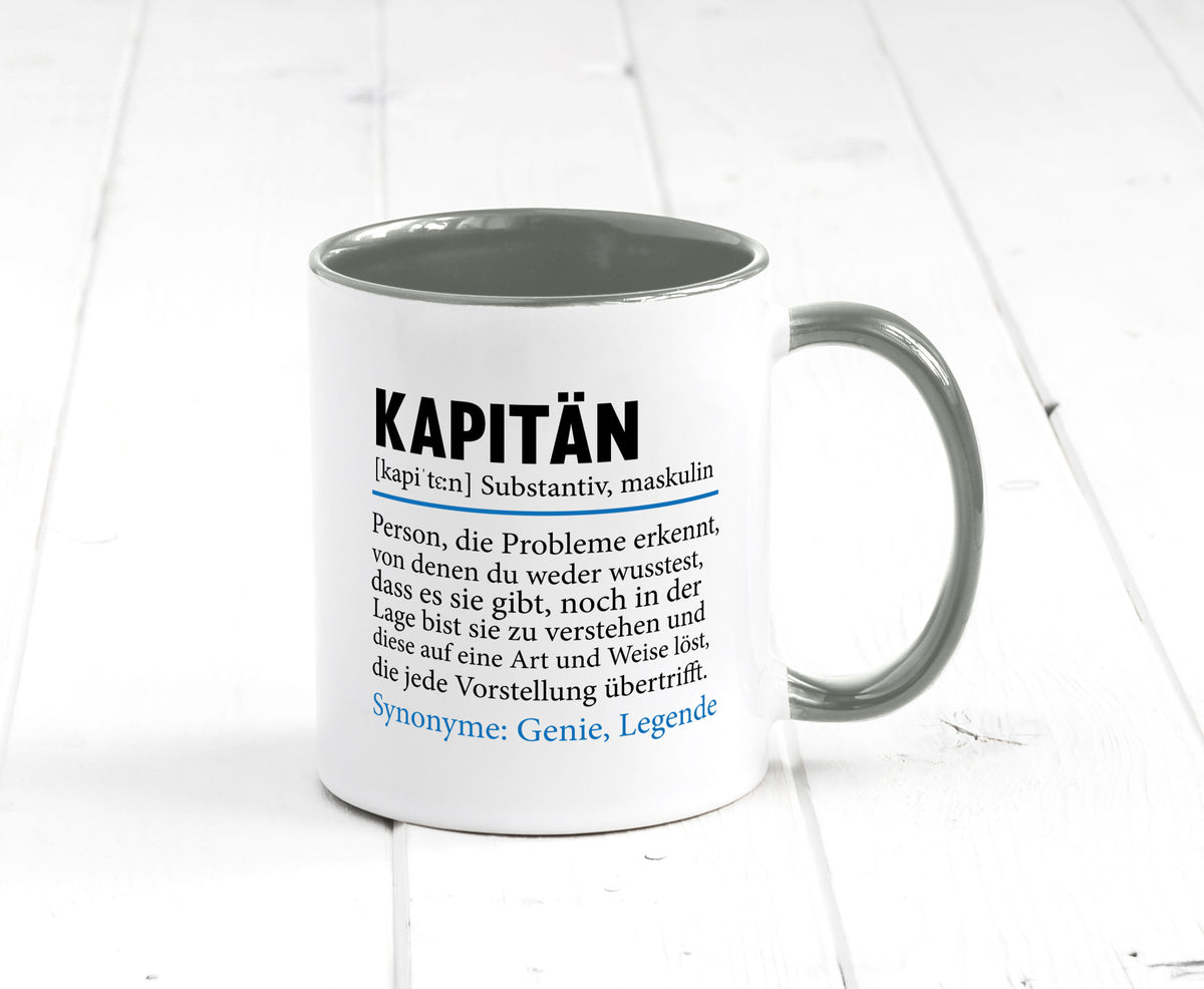 Kapitän | Spruch lustig Schiffskapitän Schiff Geschenk Humor Geschenkidee Tasse