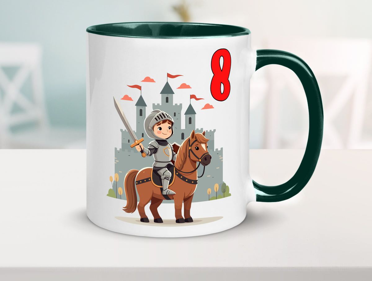 8. Geburtstag | 8 Jahre Ritter Junge Schloss Geschenk Geschenkidee lustiger Tasse