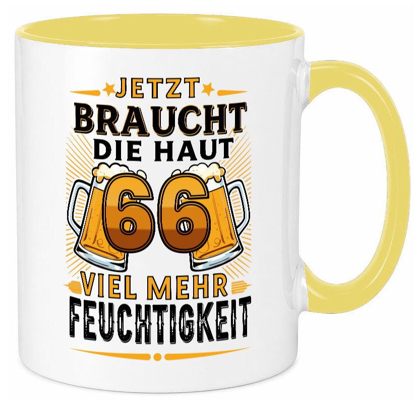66 braucht die haut mehr Feuchtigkeit | 66. Geburtstag Humor Geschenkidee Tasse