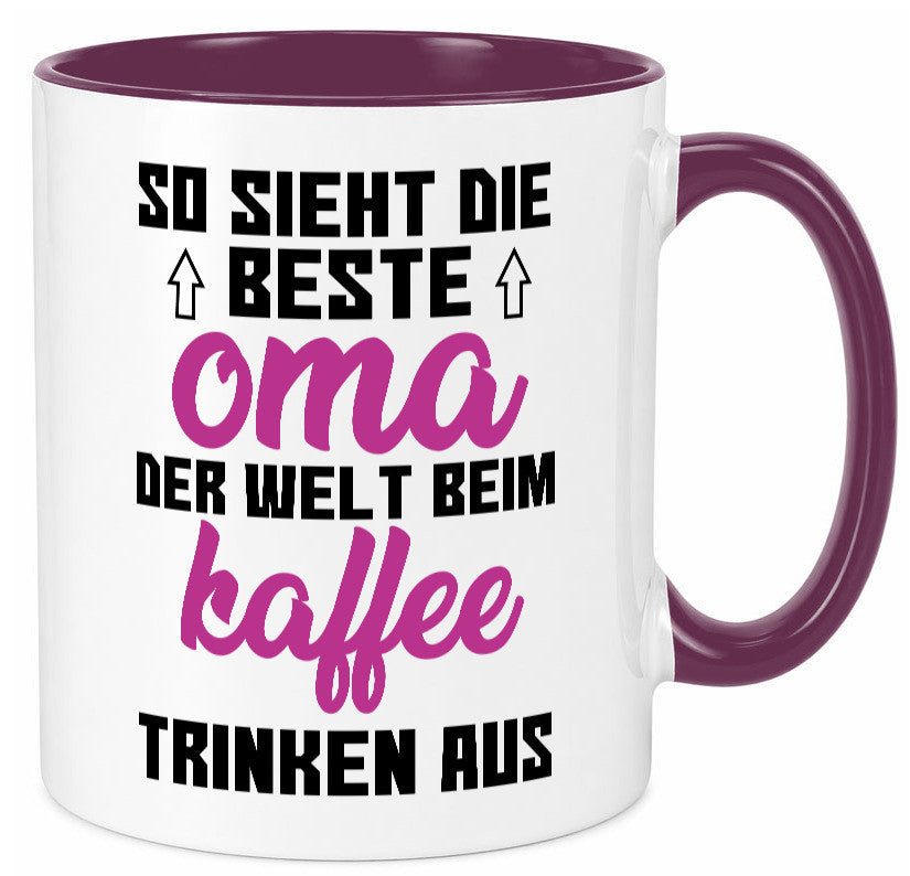 Beste Oma der Welt | Großmutter Tasse lustiger Spruch Geschenk Familie