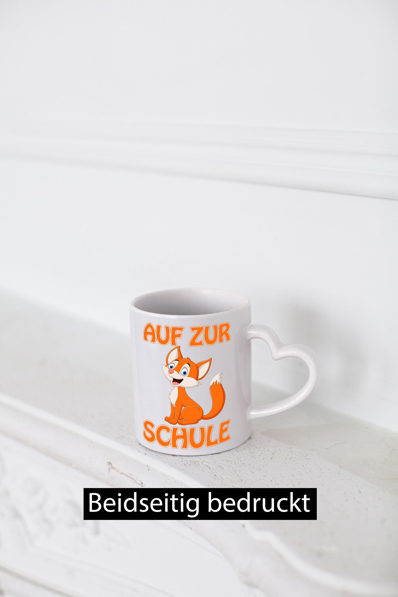 Auf zur Schule | Schulstart Tasse Fuchs Schulkind lustiger Spruch Geschenk