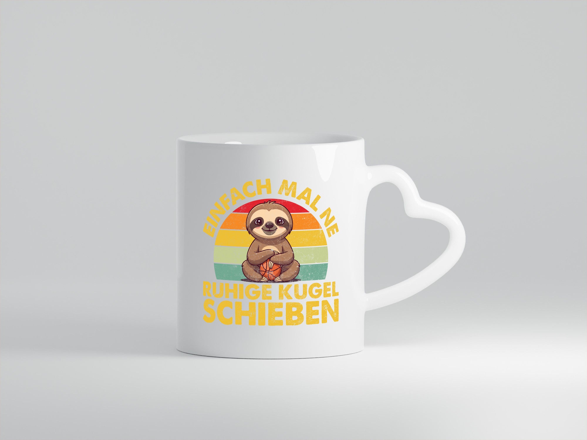 Einfach mal ne ruhige kugel schieben | Crossboule Faultier v2 Geschenk