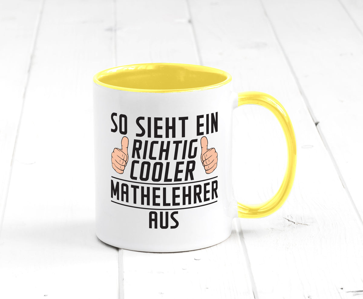 Richtig Cooler Mathelehrer | Lehrer Mathe lustig Humor Geschenkidee Geschenk Tasse
