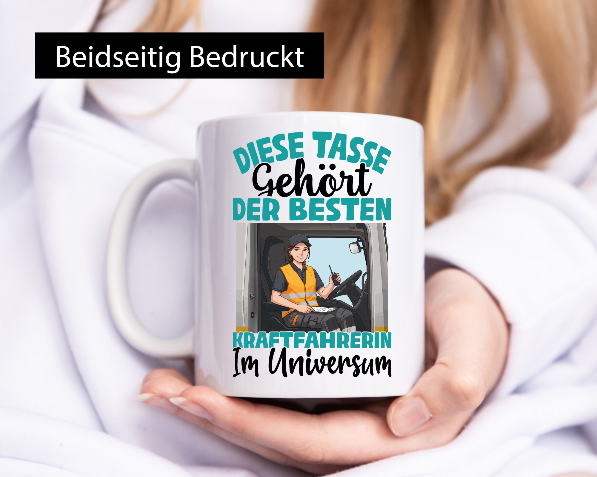 Im Universum: Kraftfahrerin | Lastwagen LKW lustig Humor Geschenkidee Geschenk