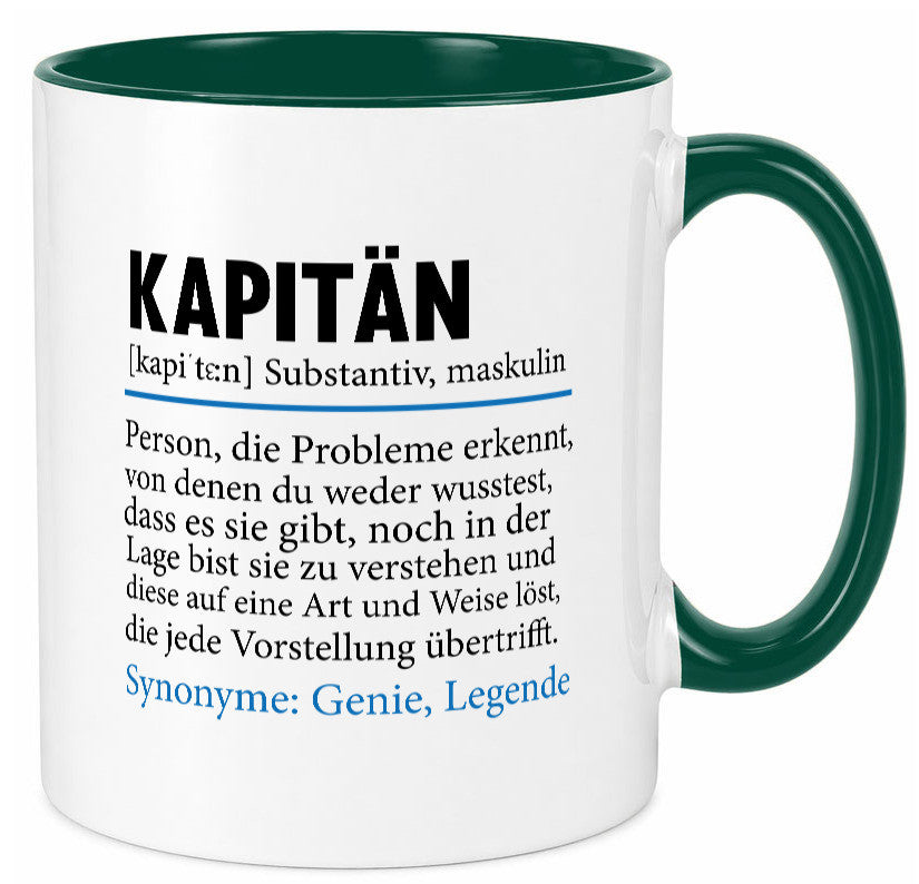 Kapitän | Spruch lustig Schiffskapitän Schiff Geschenk Humor Geschenkidee Tasse
