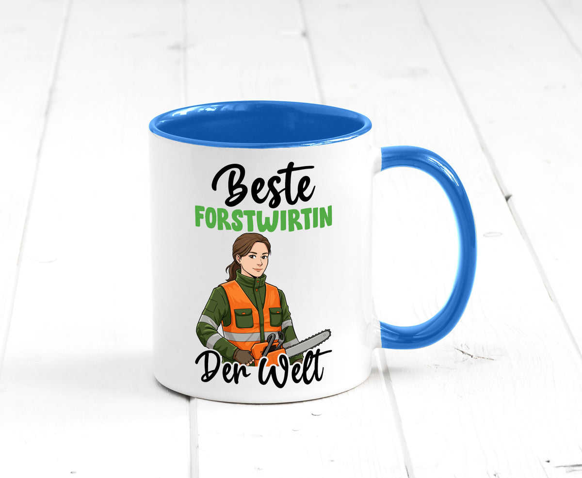 Beste Forstwirtin | Forst Wirtin v2 lustig Humor Geschenkidee Geschenk Tasse