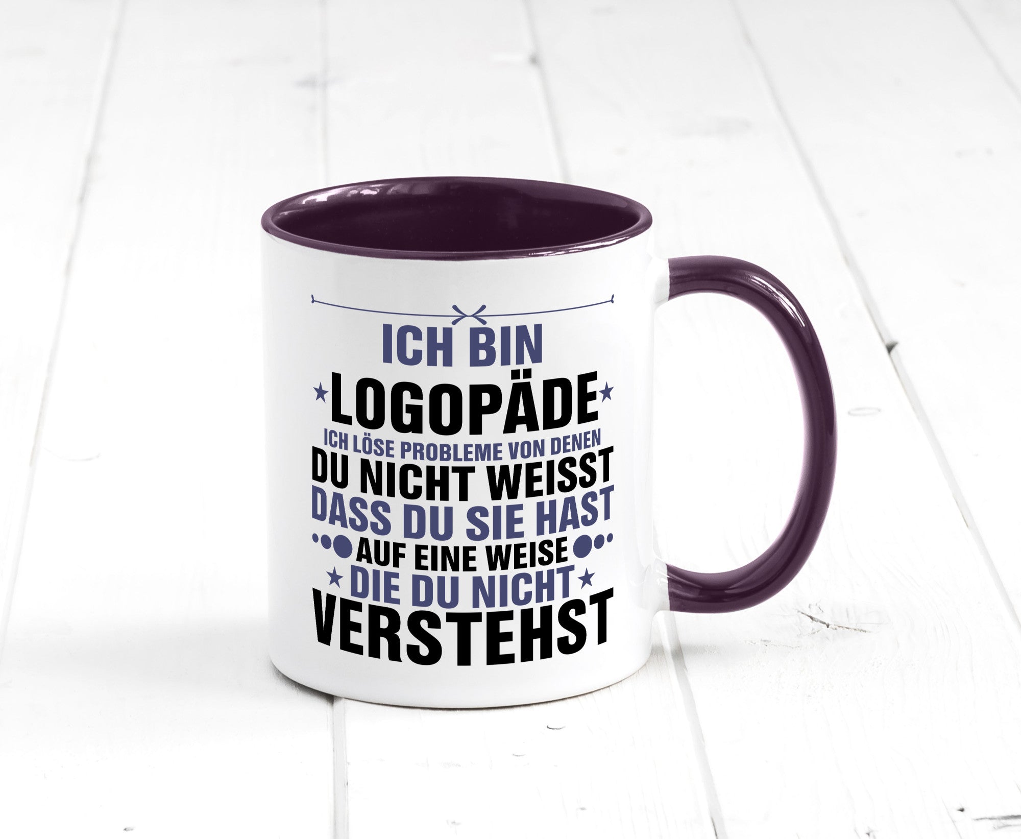 Löse Probleme: Logopäde | Sprachtherapie v2 Geschenkidee Humor Tasse