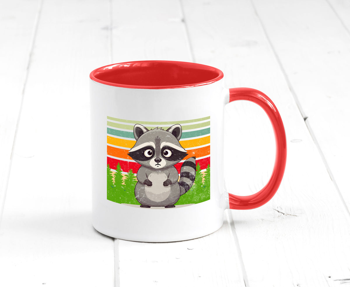 Waschbär | Vintage v2 lustiger Spruch Geschenk Humor Geschenkidee Tasse