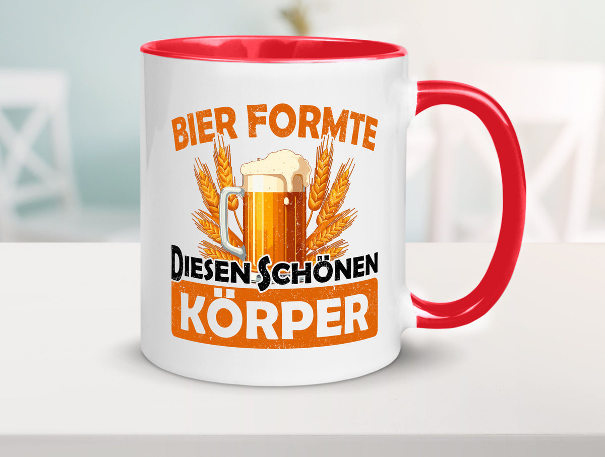 Bier förmte diesen Körper | bierliebhaber v2 Humor Geschenkidee Tasse
