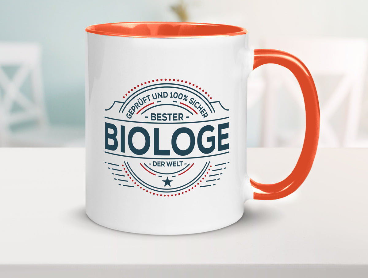 Geprüft und sicher: Biologe | Biologie Naturforscher Geschenk Humor Tasse