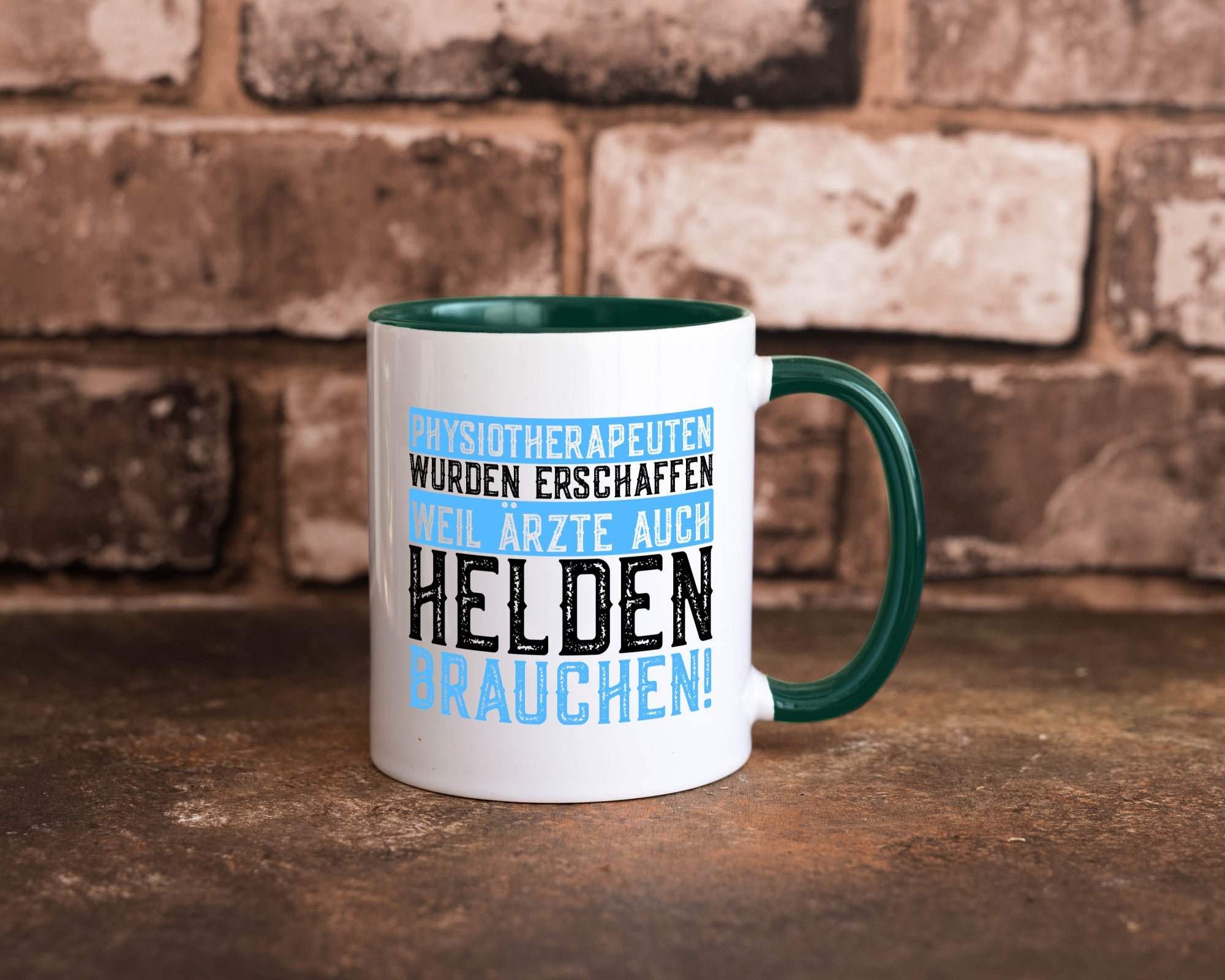 Physiotherapeut | Helden Therapeutin lustiger Spruch Humor Geschenkidee Tasse
