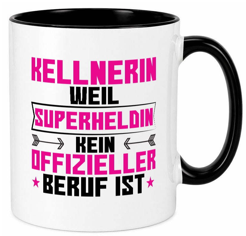 Superheldin Kellnerin | Beruf kellnern Bedienung Geschenk Arbeit Kollegen Büro Tasse