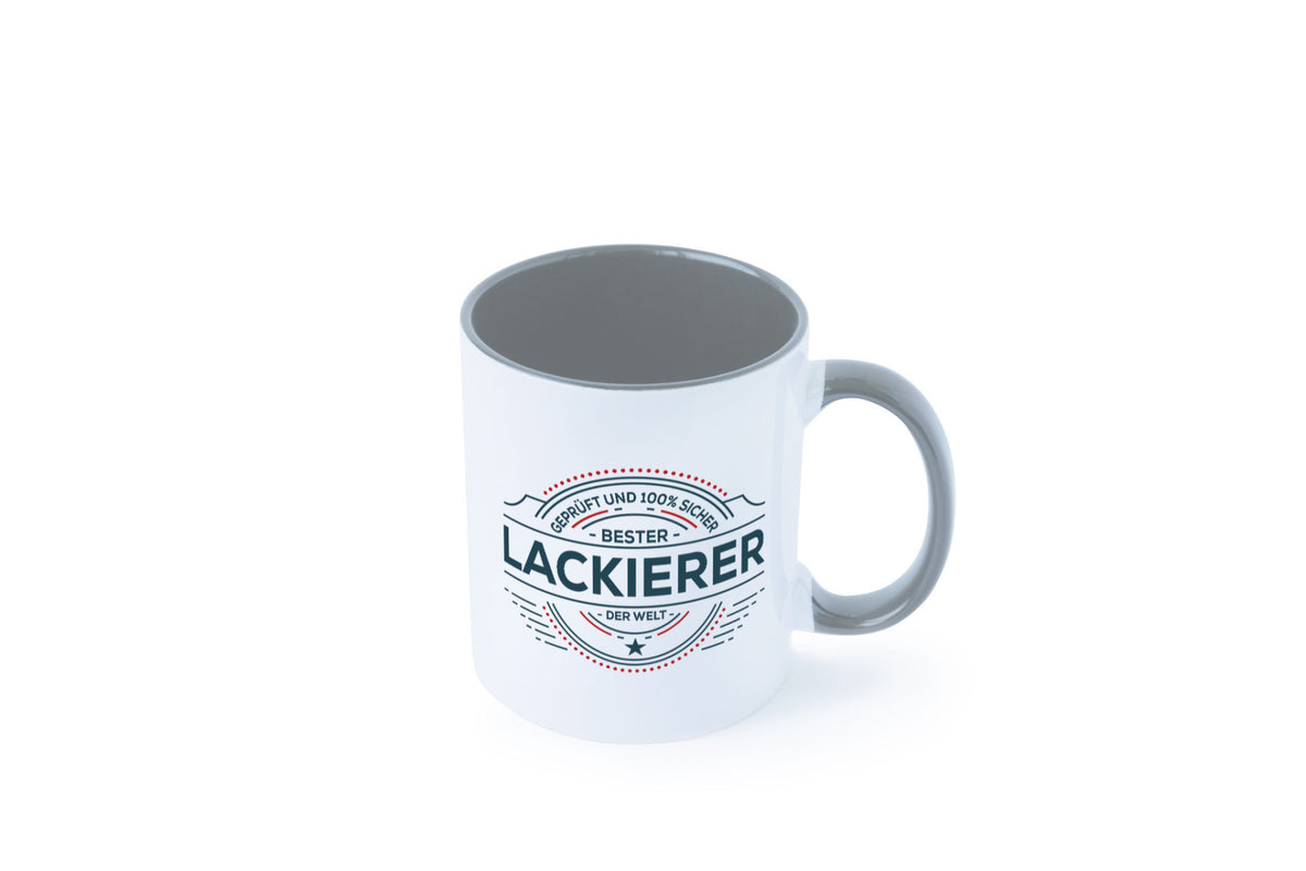 Geprüft und sicher: Lackierer | Definition lackieren Geschenk Humor Tasse