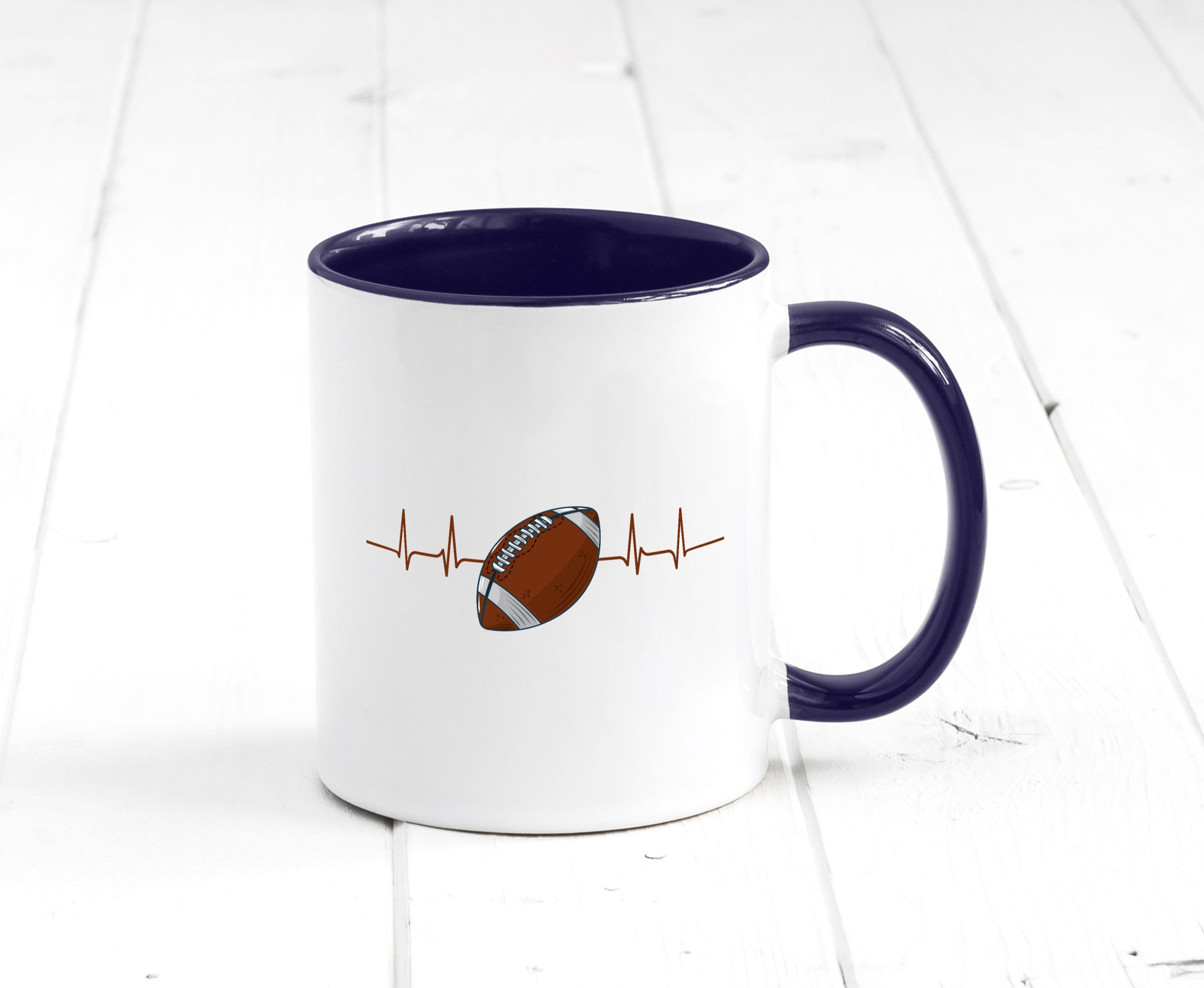 American Football Herzschlag | Footballer Superbowl Humor Geschenkidee Tasse