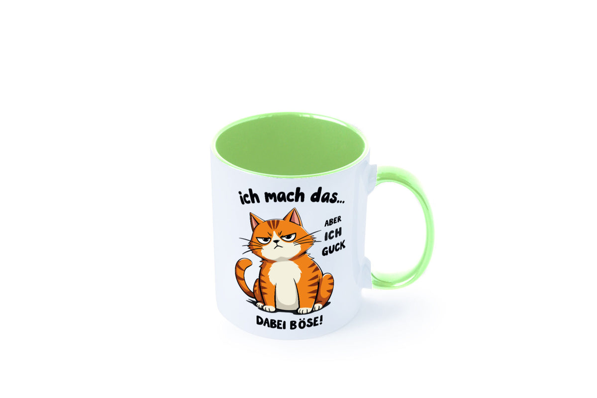 Ich guck dabei Böse | Katze Ironie Geschenk Tierliebhaber Humor lustiger Spruch Tasse