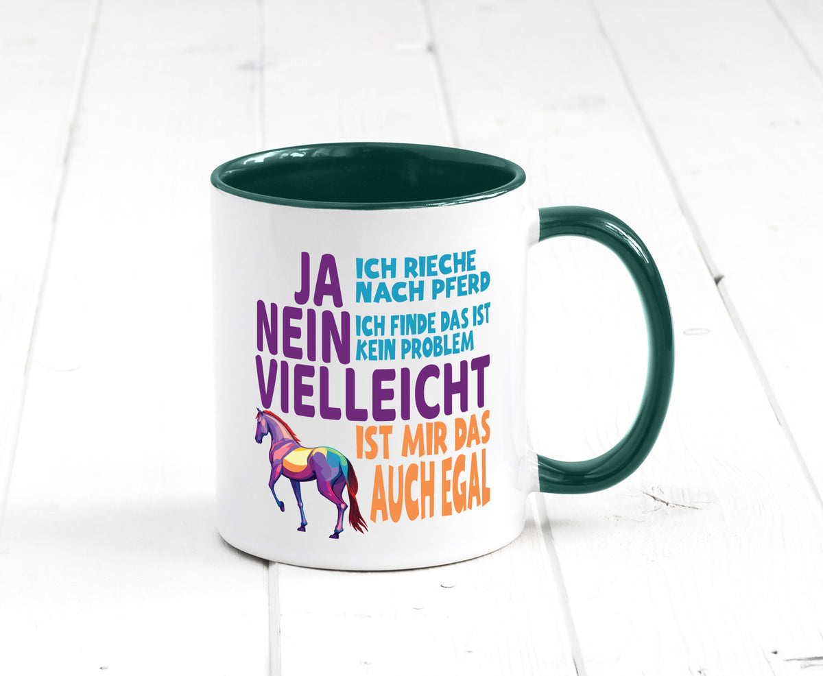 Ja ich Rieche nach Pferd | Reiten Pferdestall lustiger Spruch Geschenk Humor Tasse