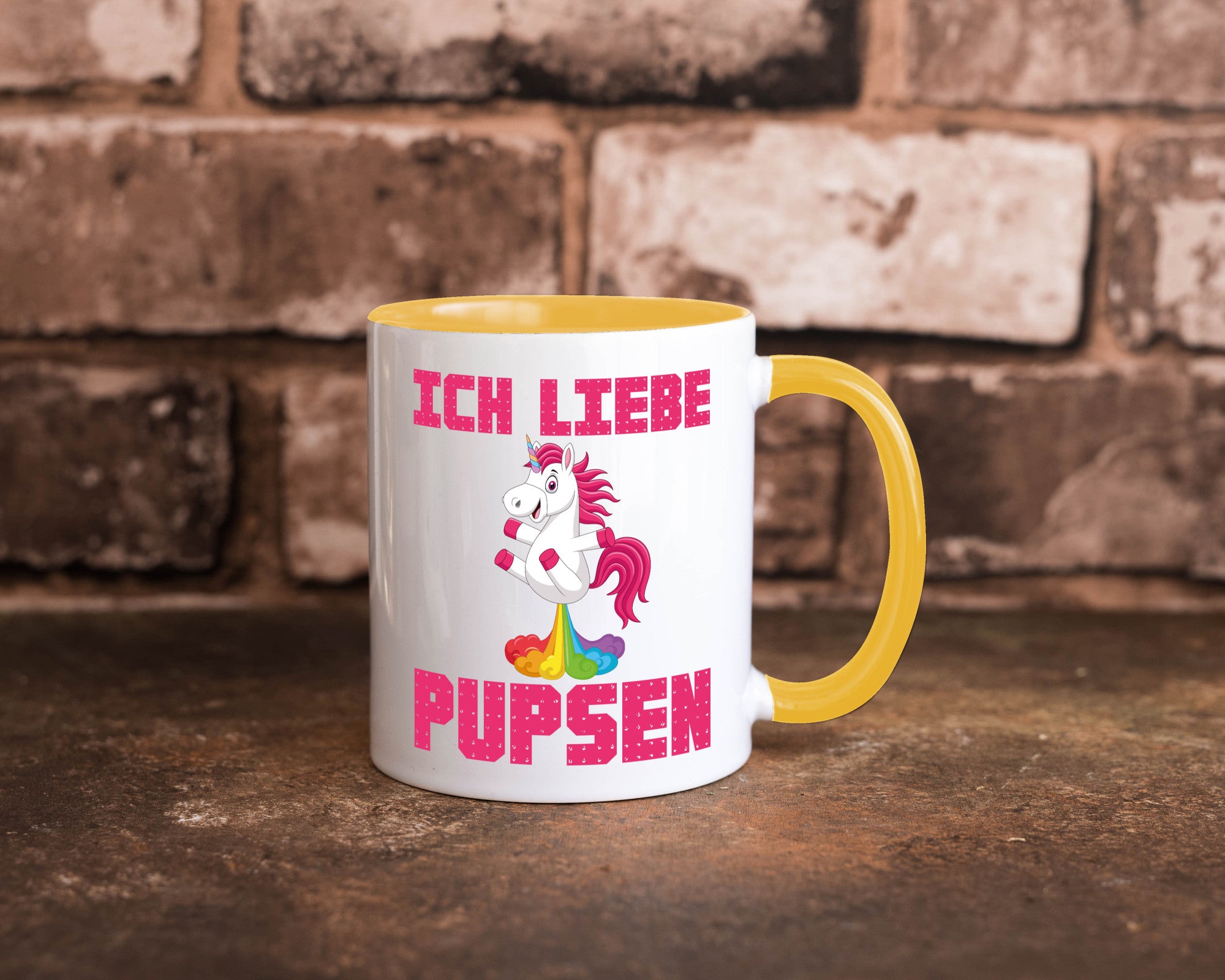 Ich liebe pupsen | Einhorn Pups lustiger Spruch Humor Geschenkidee Tasse