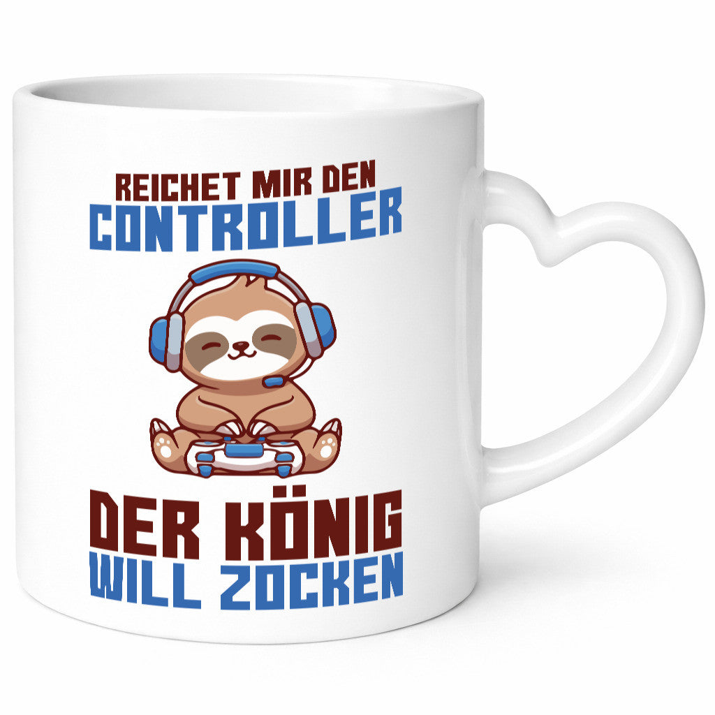 Der König will zocken | Faultier Gamerkönig Faulpelz Geschenk Tierliebhaber