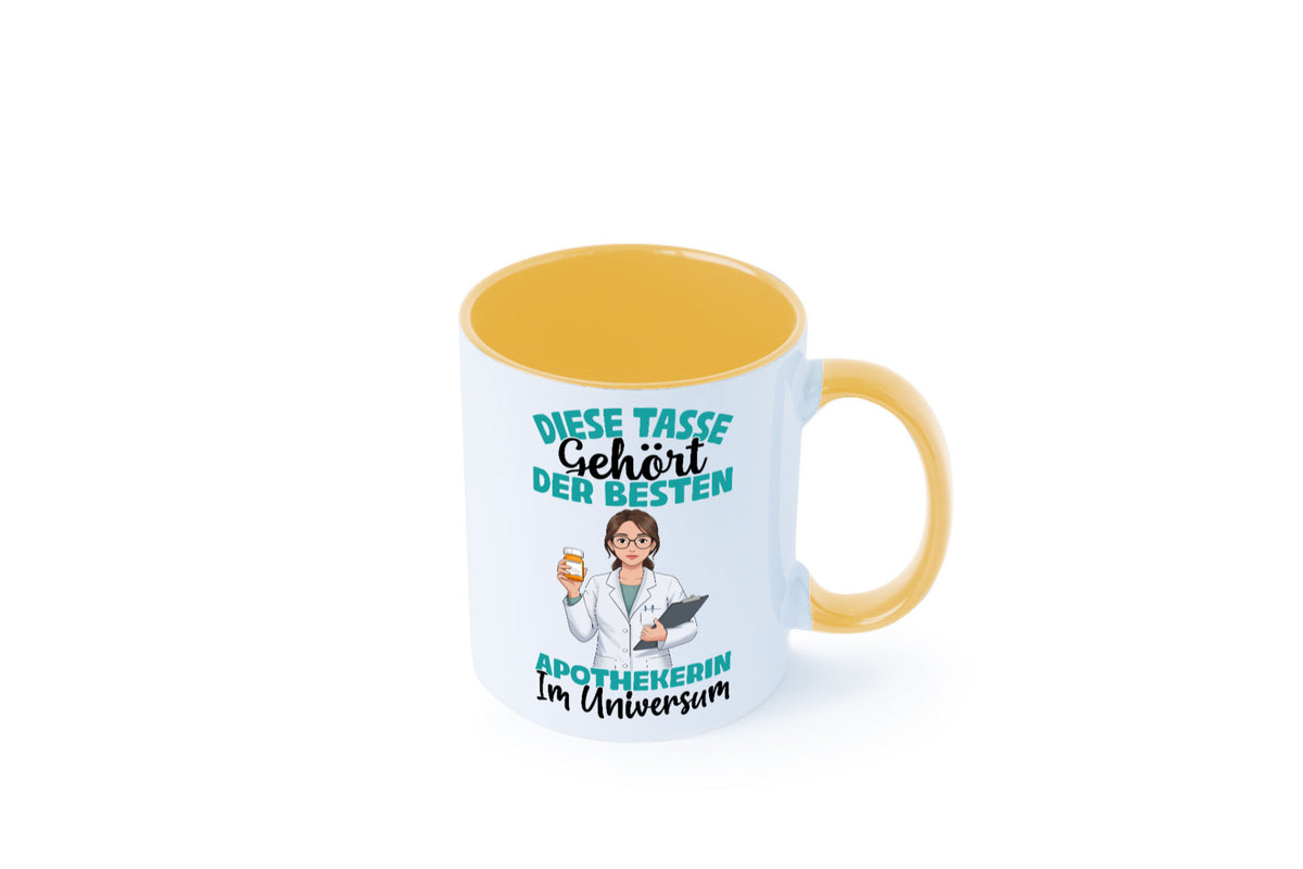 Im Universum: Apothekerin | Apotheke Pharmazie lustiger Spruch Geschenk Humor Tasse