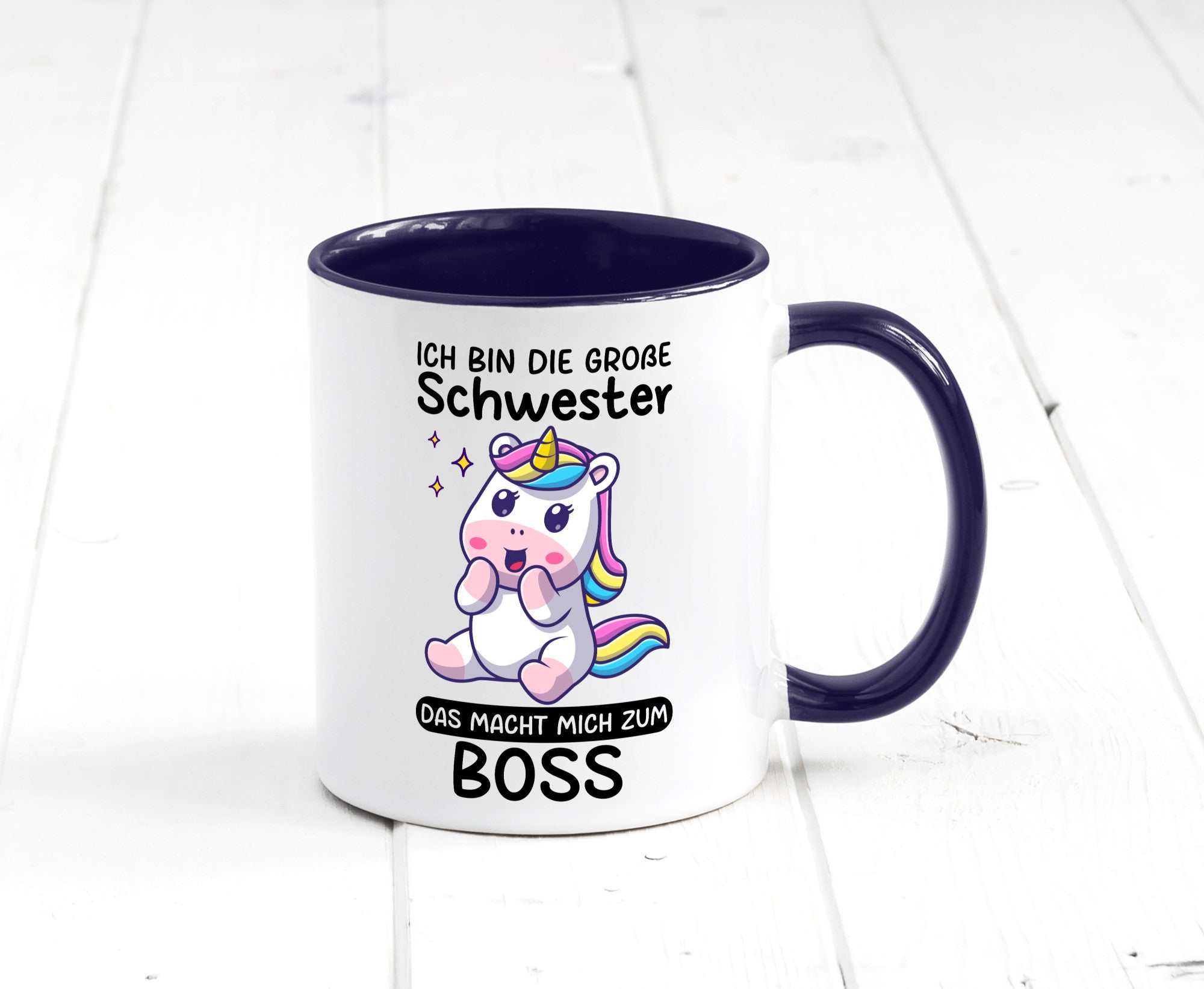 Große schwester macht mich zum Boss | Einhorn Geschwister lustiger Spruch