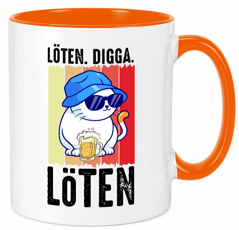 Löten Digga | Katze mit Bier Bierkatze Geschenk Tierliebhaber Humor lustiger