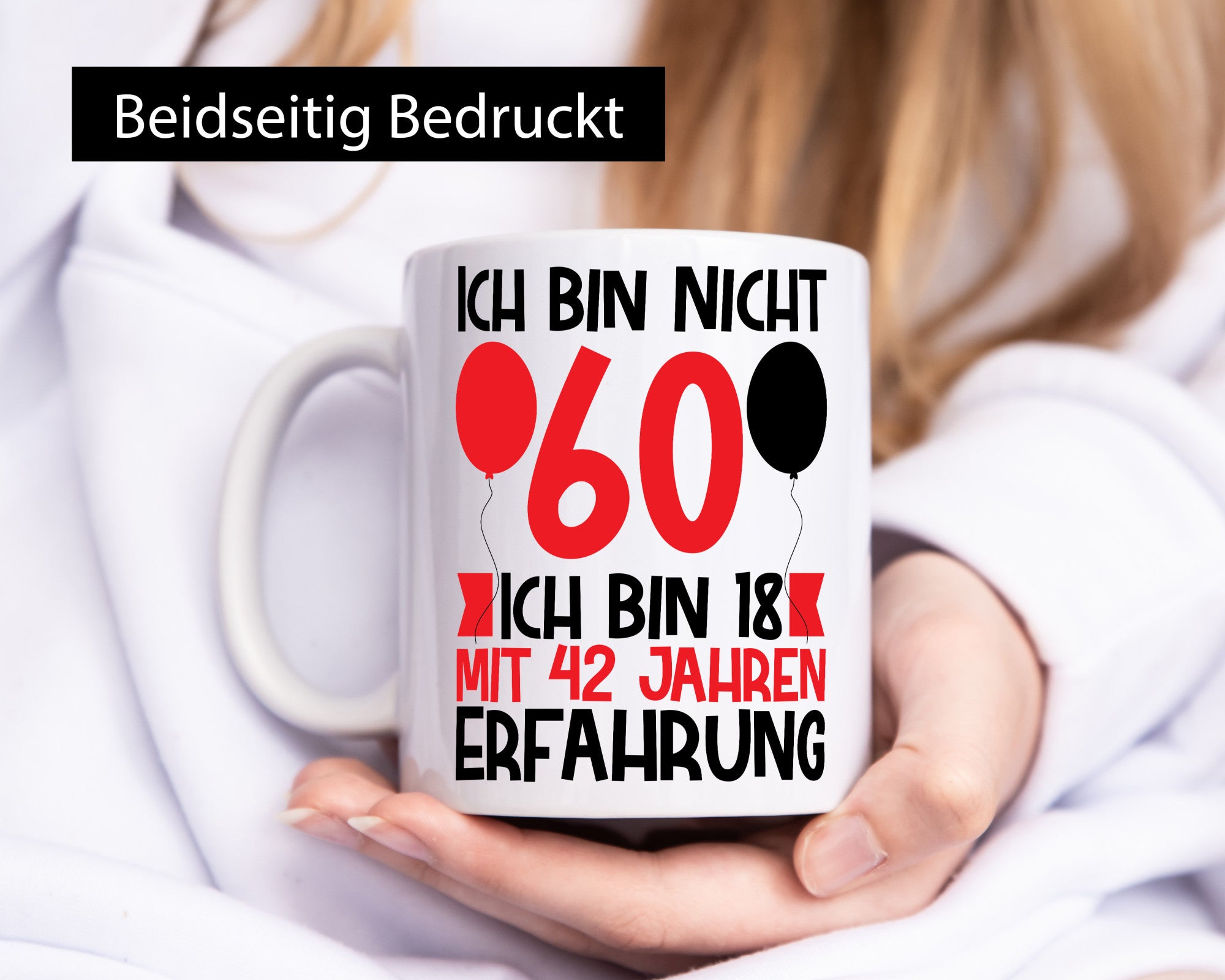 Ich bin nicht 60 18 mit 42 Jahren Erfahrung v2 Geschenk Humor Geschenkidee