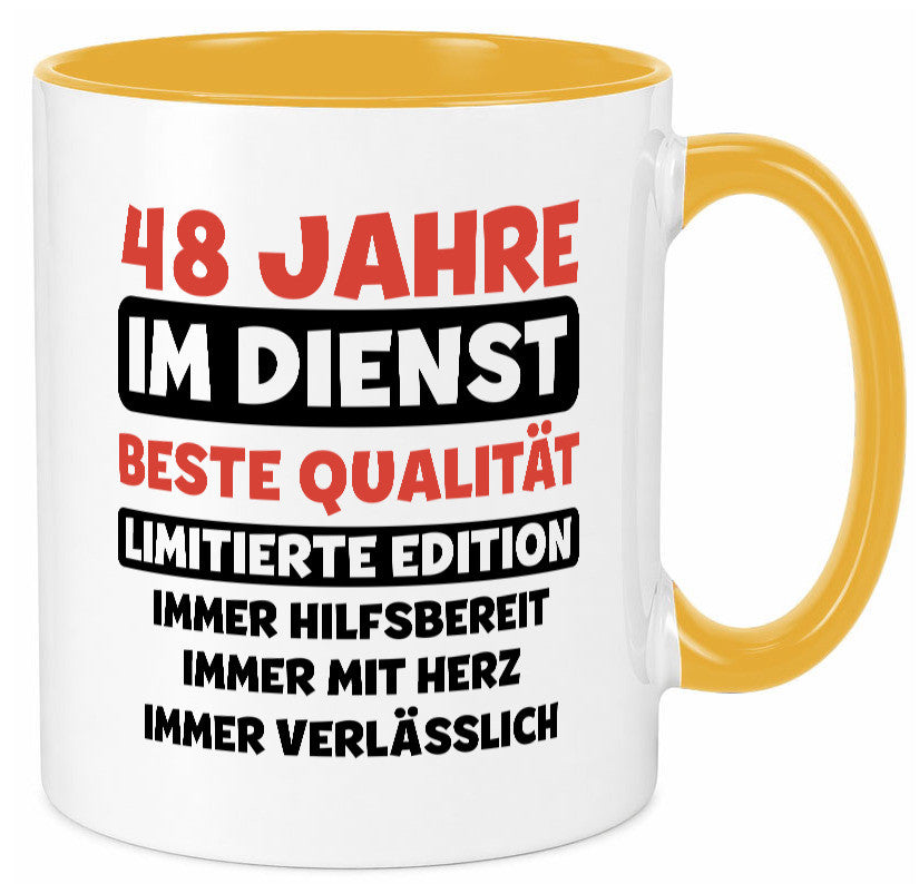 48 Jahre im Dienst | Jubiläum Arbeit v3 Humor Kollegen Büro Geschenkidee Tasse