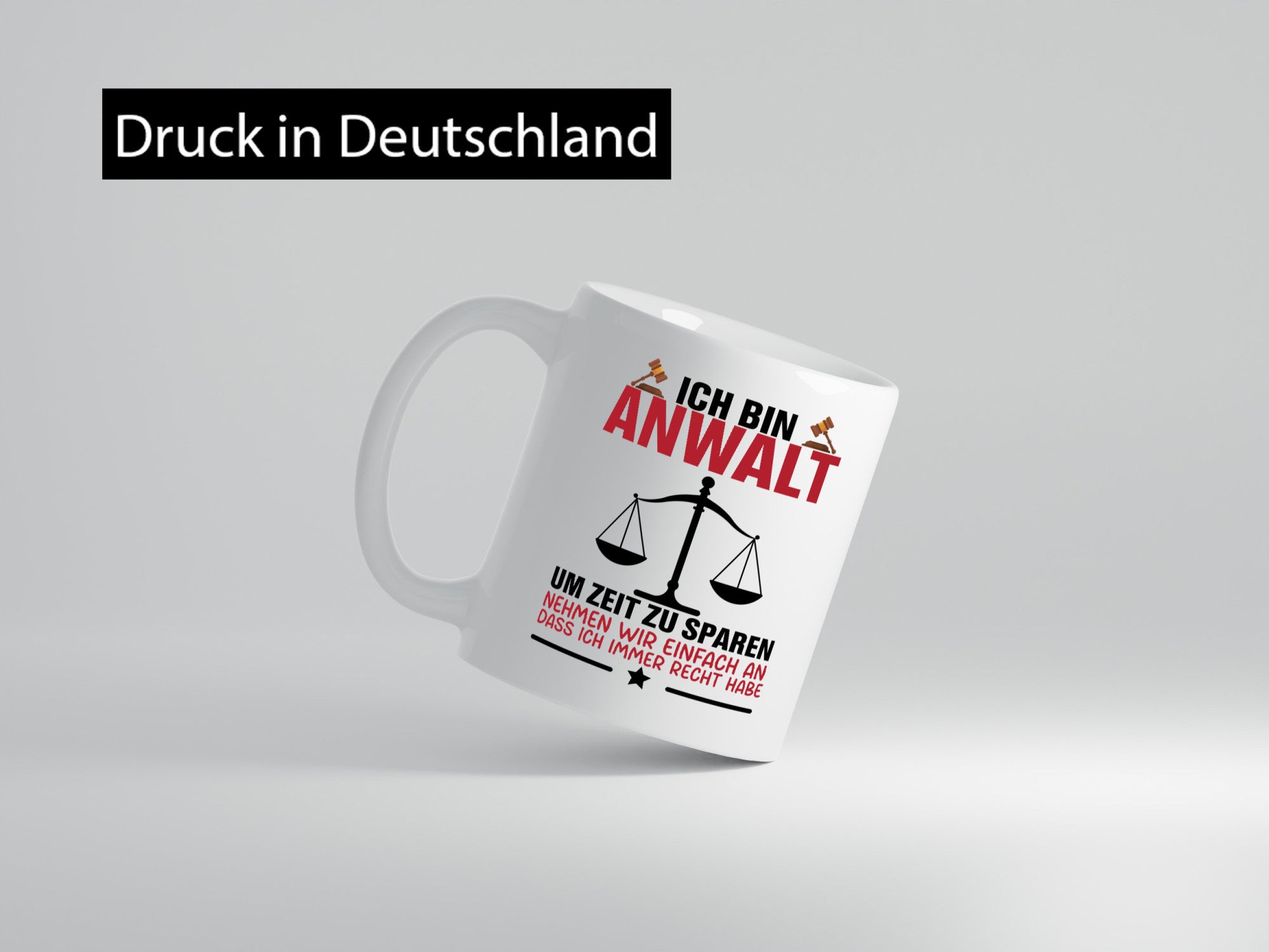 Zeit sparen | Anwalt Jura Jurist Humor Geschenkidee Tasse