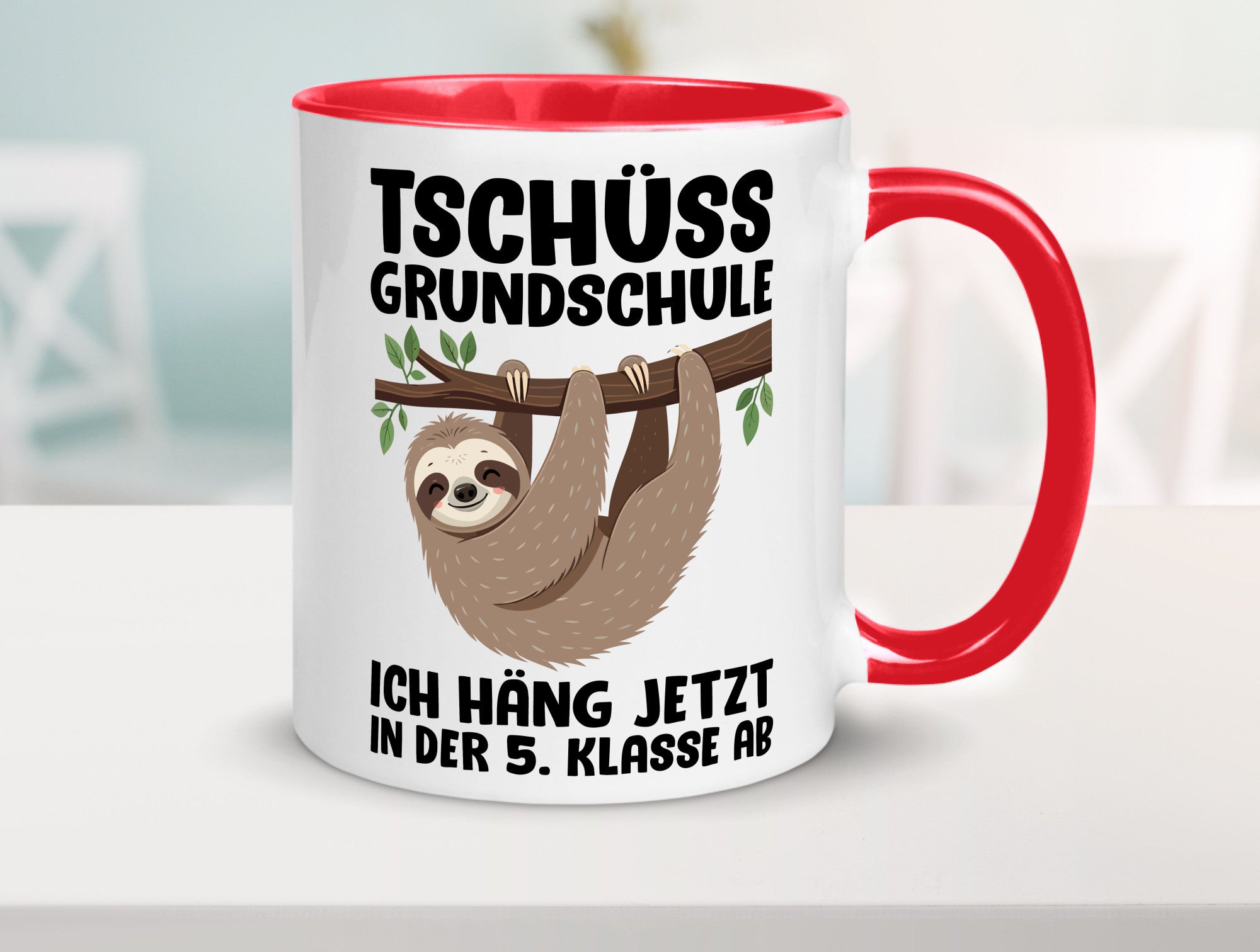 Tschüss Grundschule ich häng jetzt in der 5. Klasse ab Humor Geschenkidee Tasse