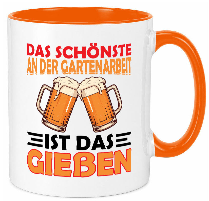 Das schönste an gartenarbeit ist Gießen | Biertrinker Geschenkidee Arbeit